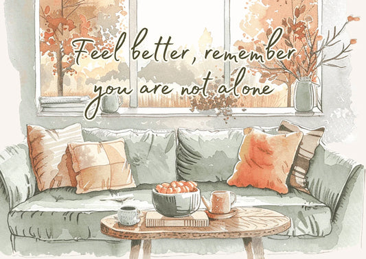 The Dreamer's Bookshop Chronic Illness "Feel Better" Art Print Card - The Dreamer's Bookshop.