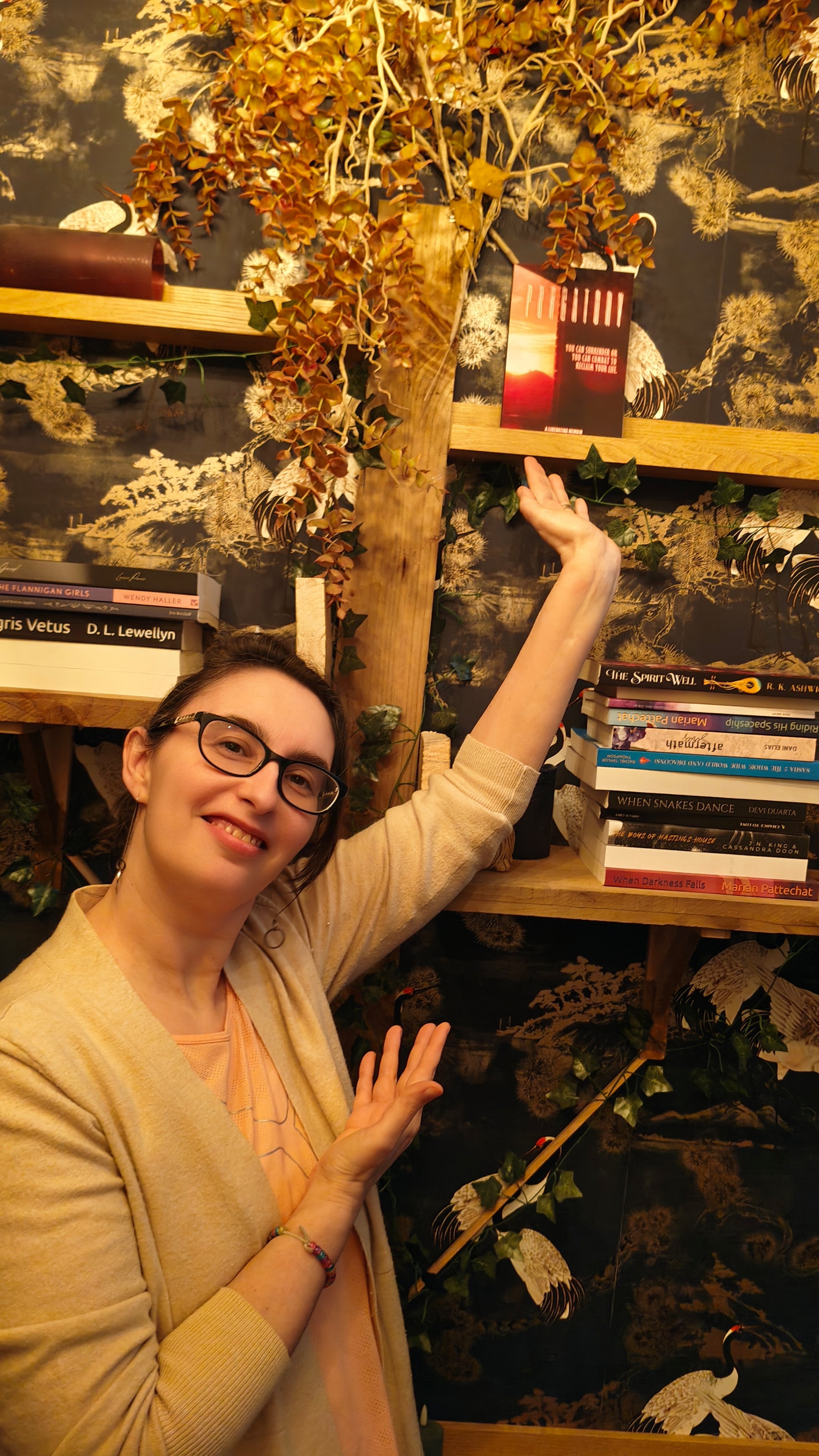 Chantal Agapiti presenting her book: Purgatory.