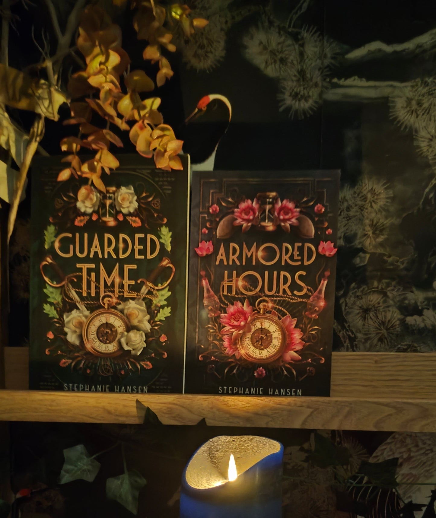 Two book covers: Guarded Time; Armored Hours.