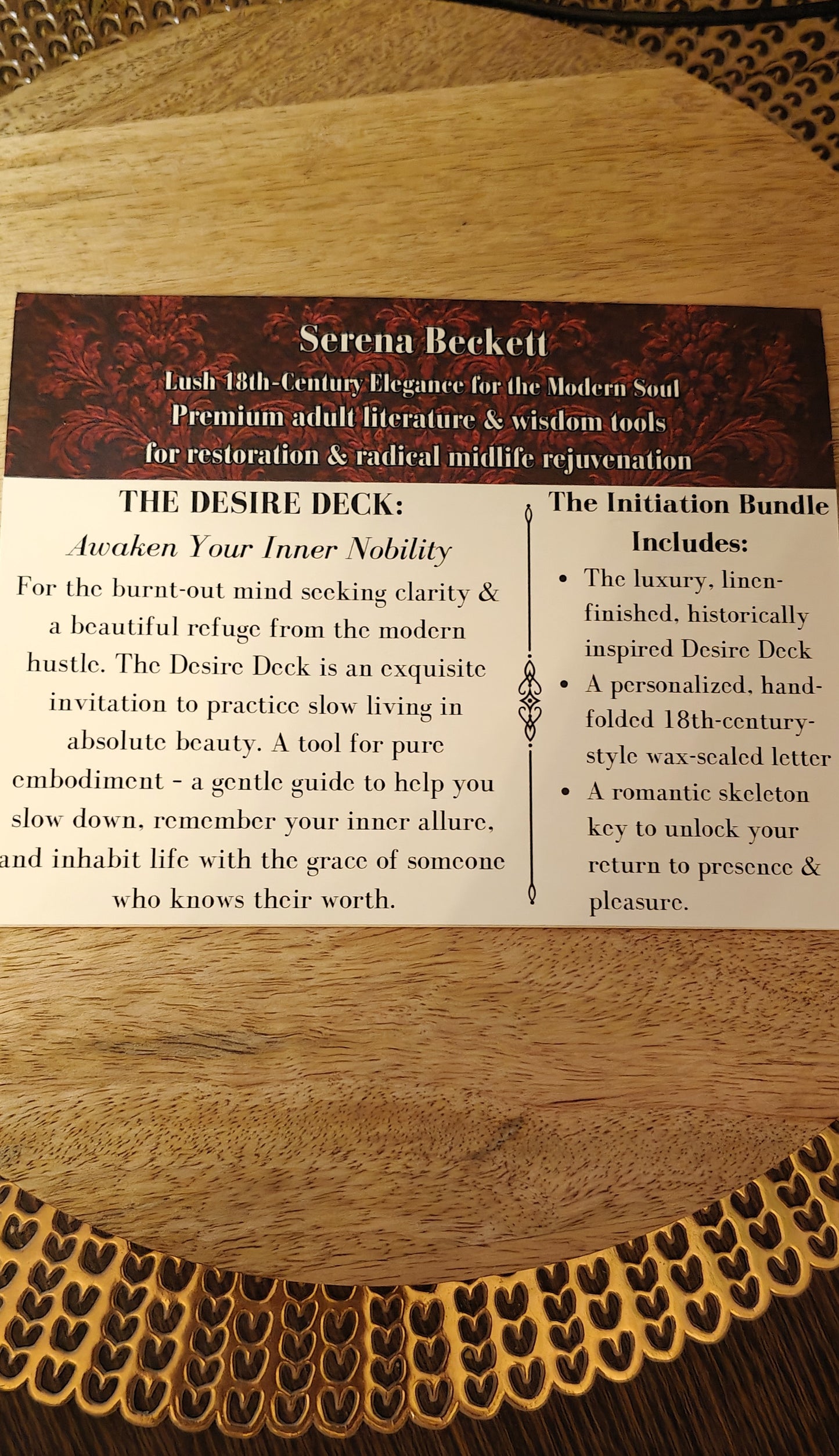 Wisdom Deck: The 18th Century Desire Deck · Beckett Collection