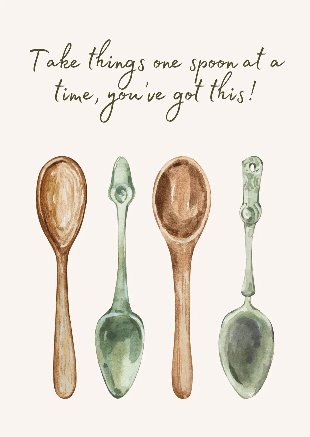 The Dreamer's Bookshop Chronic Illness "Take Things" Art Print Card - The Dreamer's Bookshop.