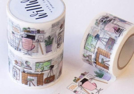 Willwa - Where I Work Washi Tape - The Dreamer's Bookshop.