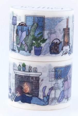 Willwa - Cozy Reading Weather Washi Tape - The Dreamer's Bookshop.