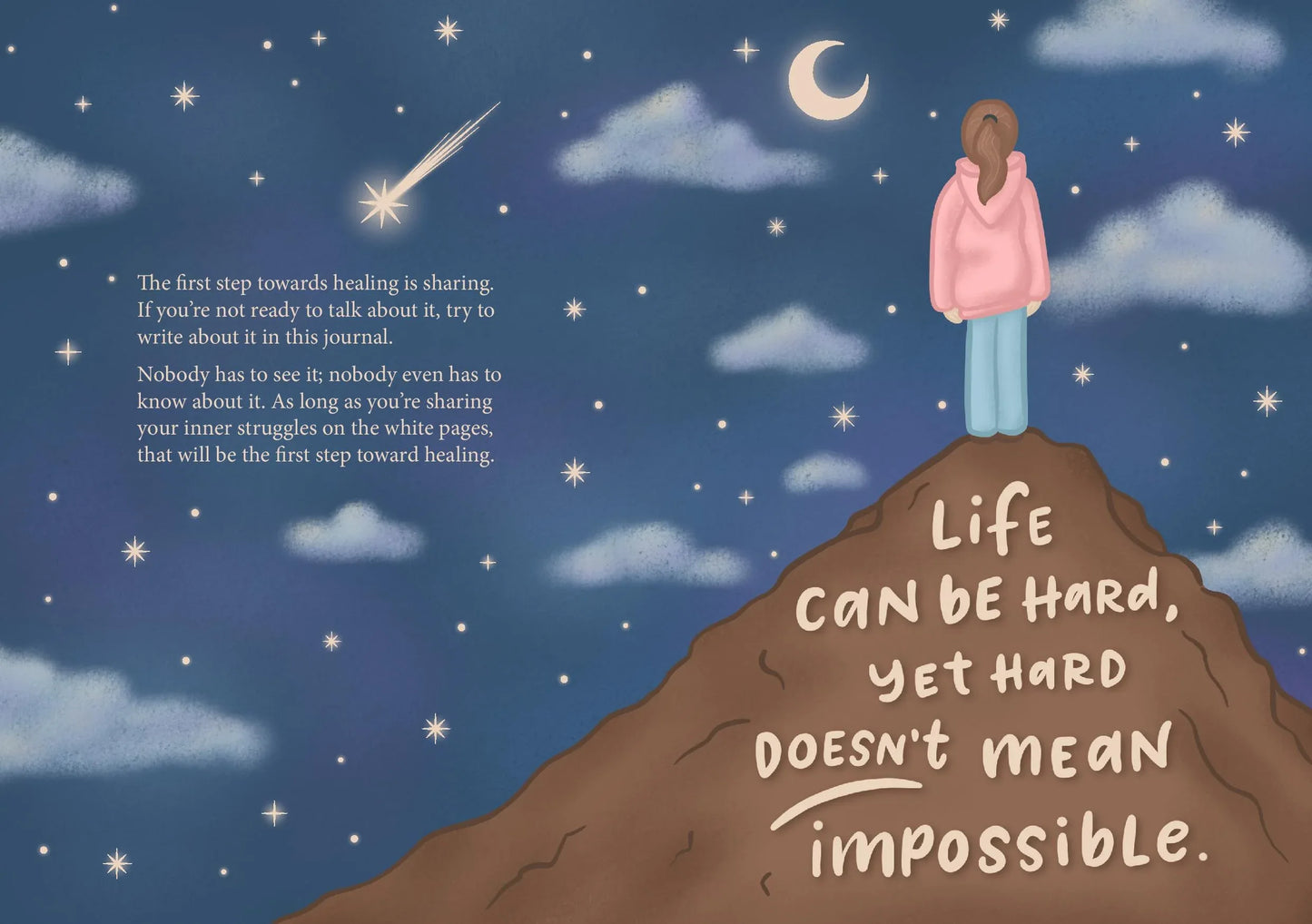 The Dreamer's Bookshop "Softcover Journal" Life Can be Hard - The Dreamer's Bookshop.