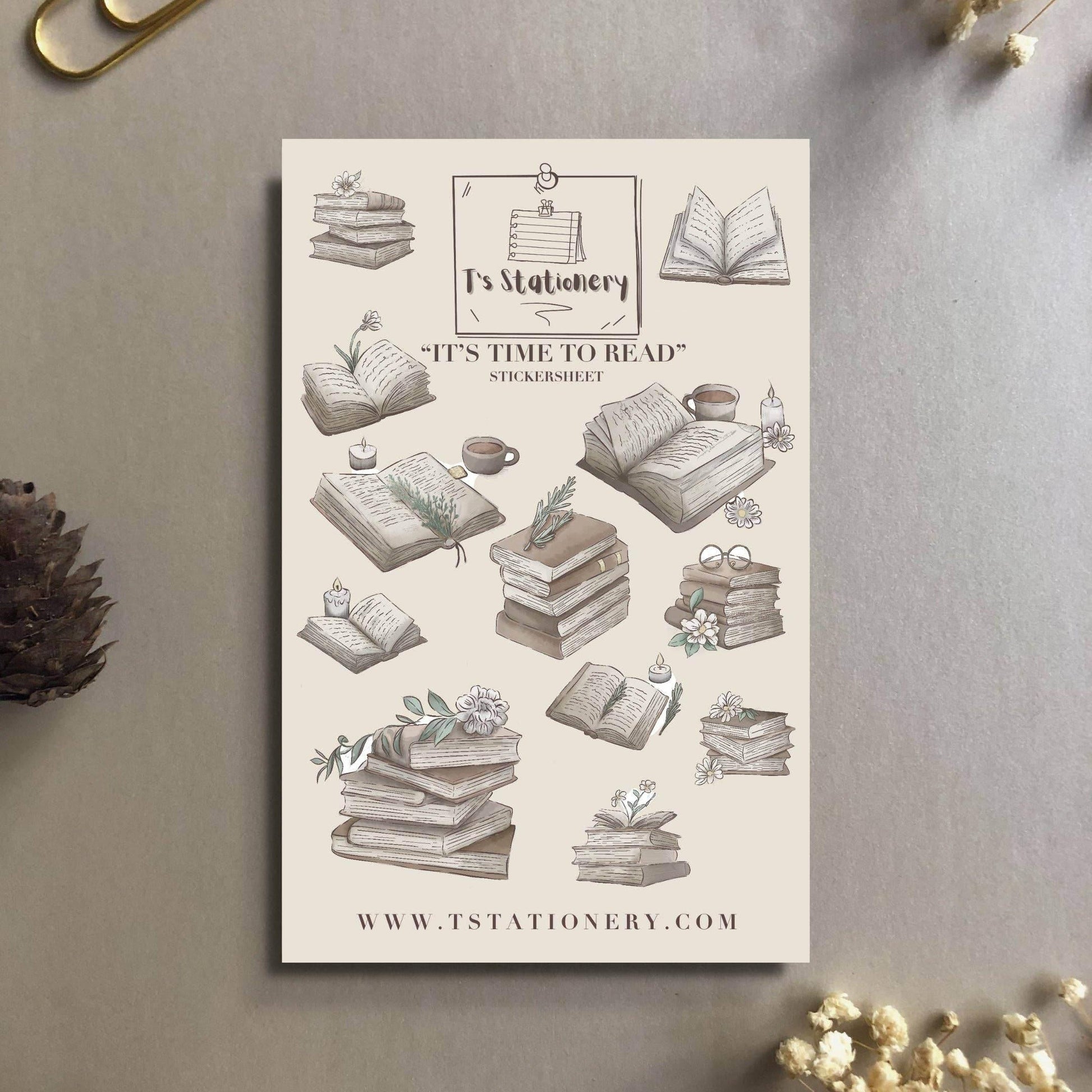T's Stationery - „Het is tijd om te lezen” - The Dreamer's Bookshop.