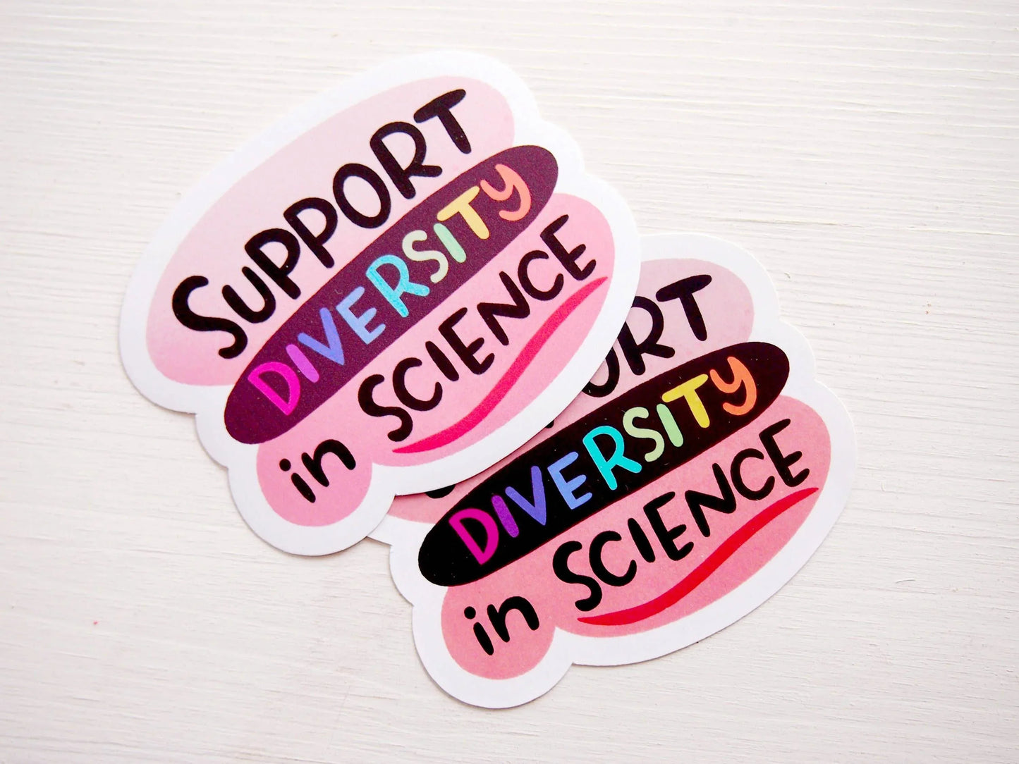 Irene Renon illustrations - Wetenschappelijke stickers, ondersteuning voor diversiteit in de wetenschap, vinyl - The Dreamer's Bookshop.