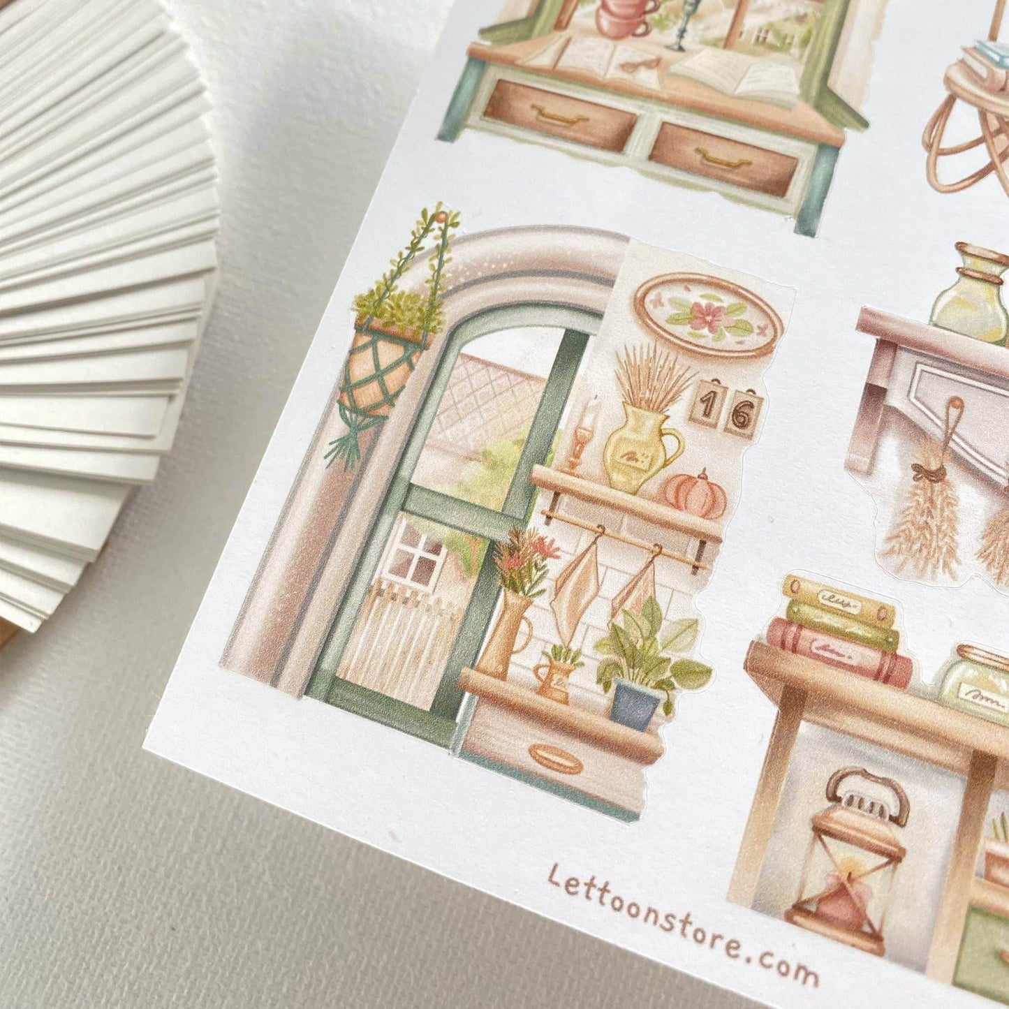 LETTOOn - Stickervel - Gezellige Taferelen - The Dreamer's Bookshop.