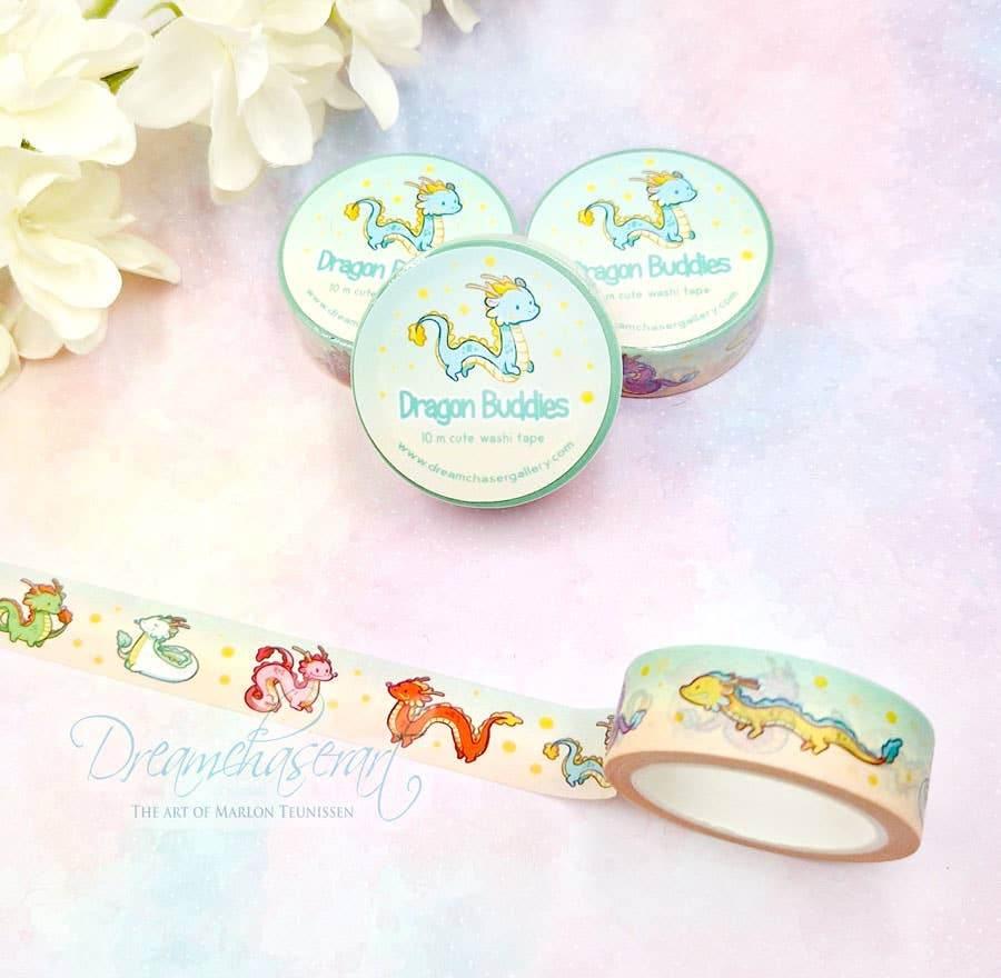 Dreamchaserart - Washi-tape van Dragon Buddies - The Dreamer's Bookshop.
