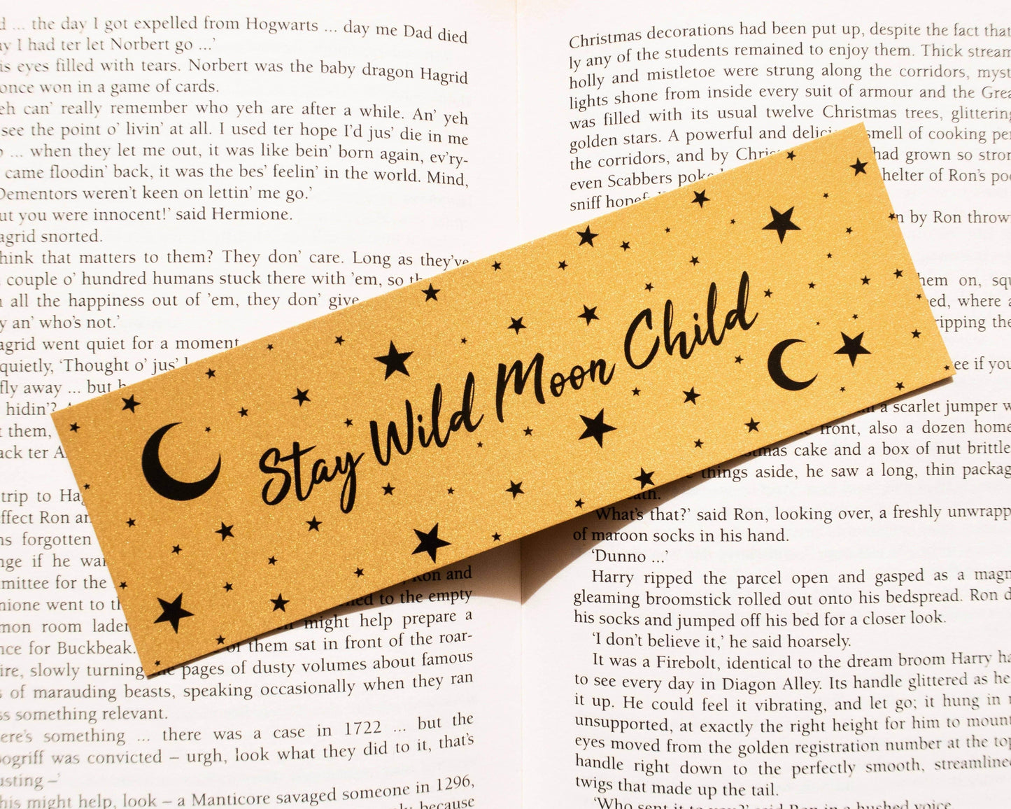 Basically Britt - Stay Wild Moon Child Gold Bookmark - The Dreamer's Bookshop.