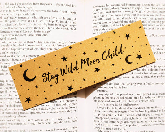 Basically Britt - Stay Wild Moon Child Gold Bookmark - The Dreamer's Bookshop.