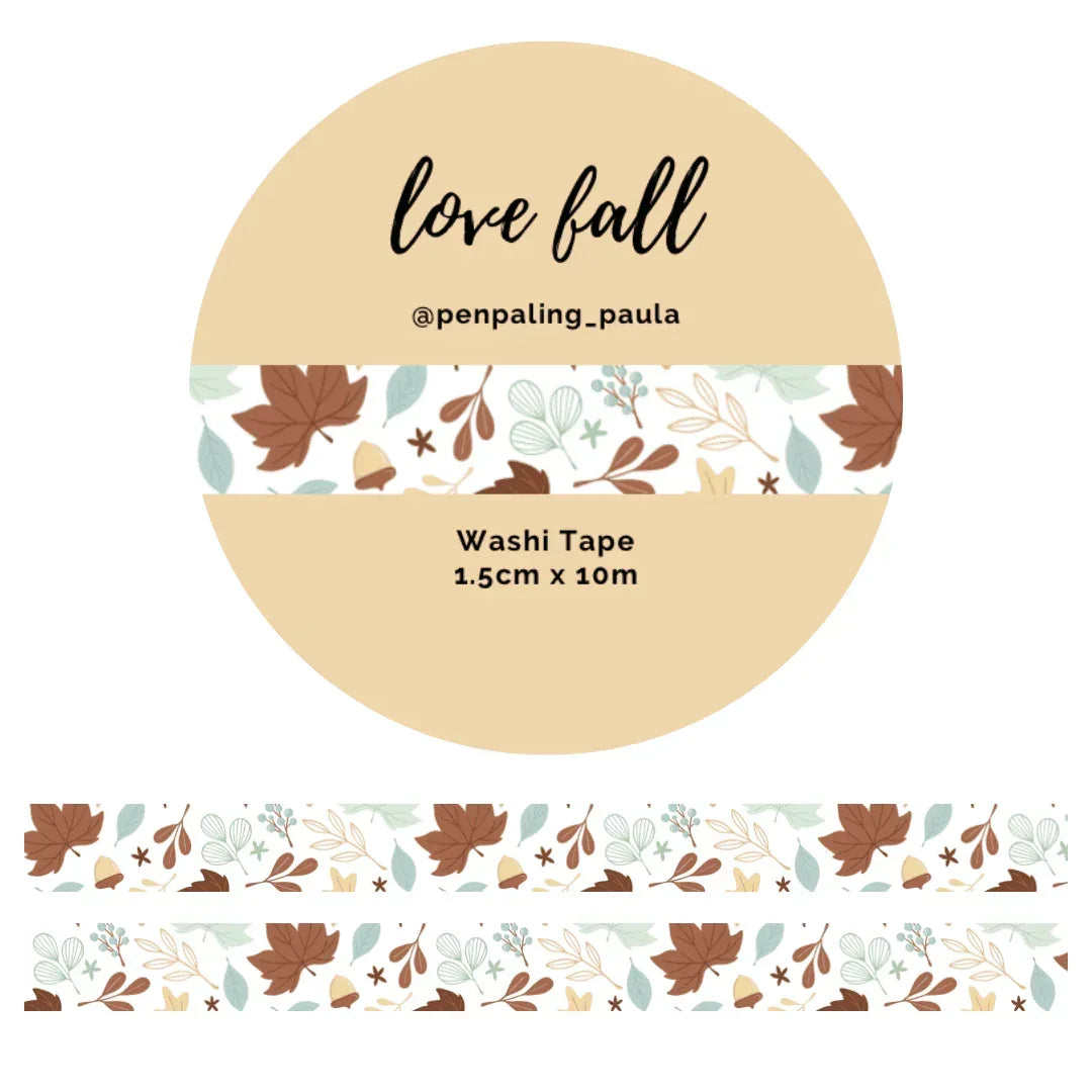 Love Fall - Washi tape - The Dreamer's Bookshop.