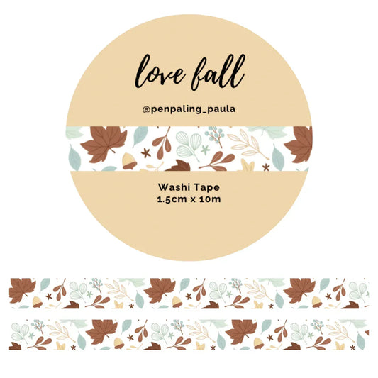 Love Fall - Washi tape - The Dreamer's Bookshop.