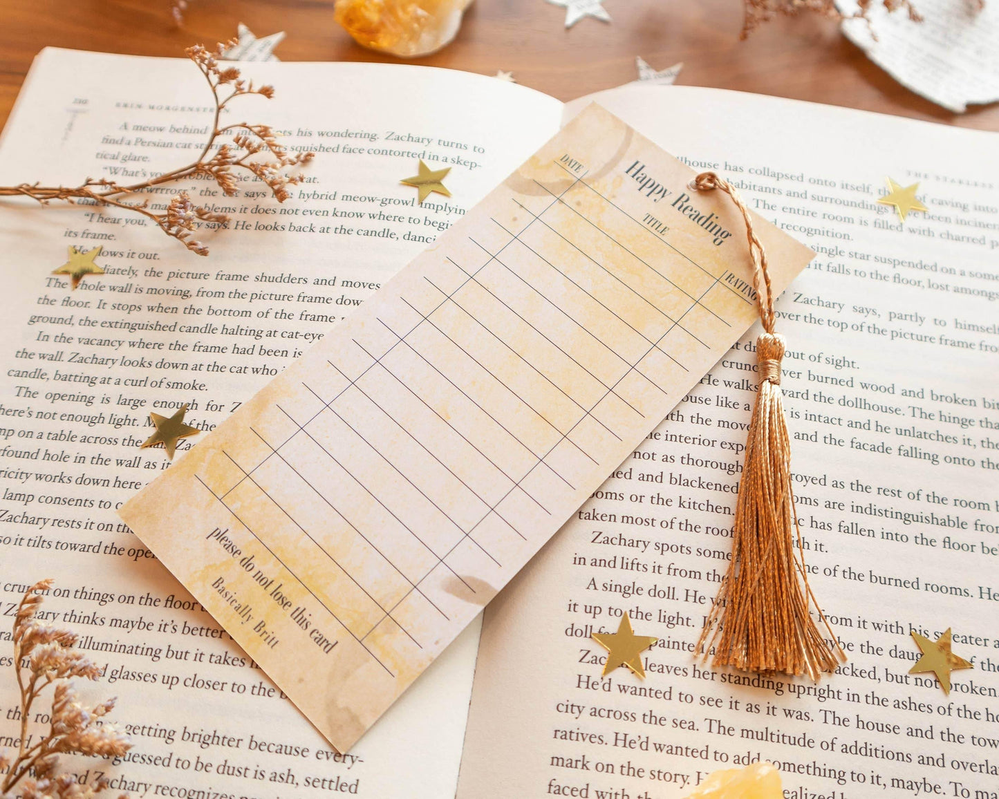 Basically Britt - Library Card Bookmark - Track your reading! - The Dreamer's Bookshop.