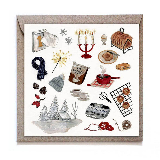studiosatsch - Vakantie | Kerstkaart Happy New Year - The Dreamer's Bookshop.