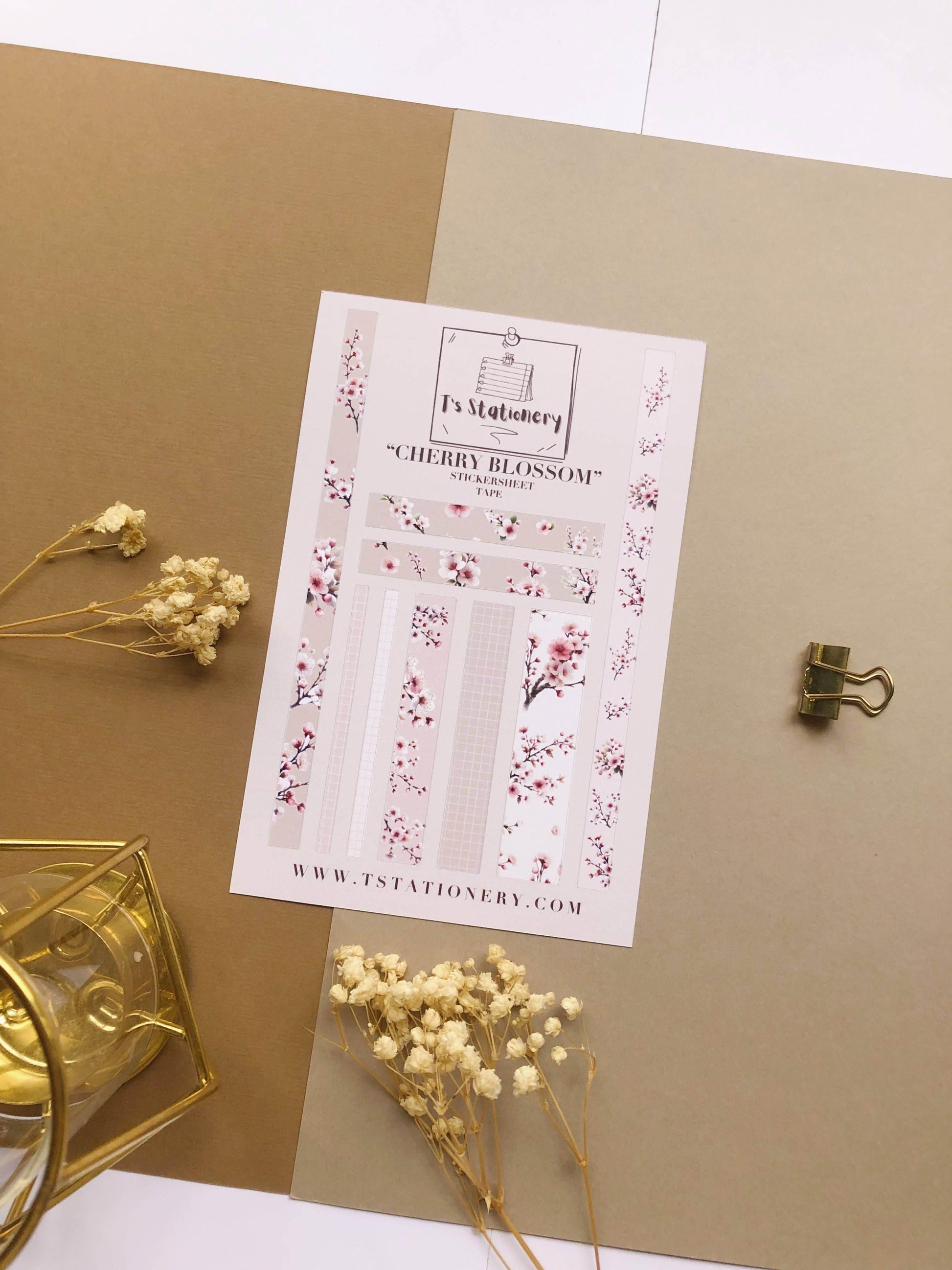 T's Stationery - Stickerveltape „Cherry Blossom” Washi - The Dreamer's Bookshop.