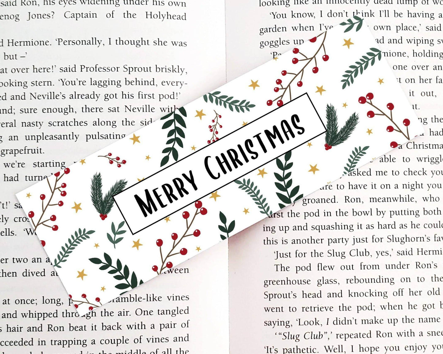 Basically Britt - Christmas Bookmark with Festive Holiday Doodles - The Dreamer's Bookshop.
