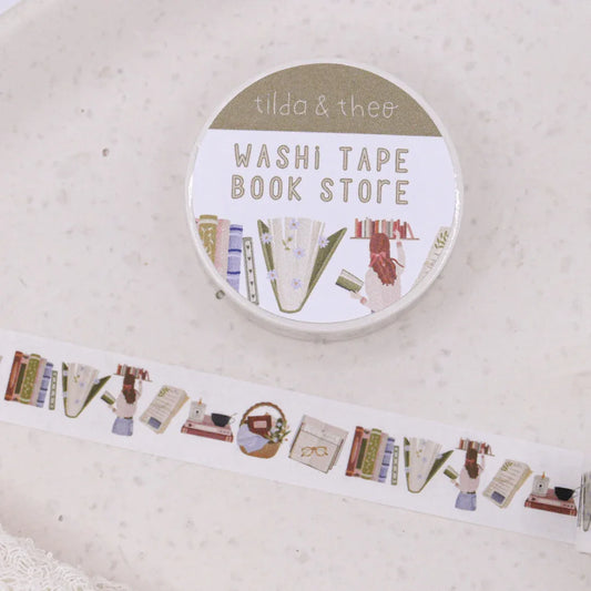 Tilda&Theo - Washi Tape leesboeken - Masking Tape Booklover Tape - The Dreamer's Bookshop.