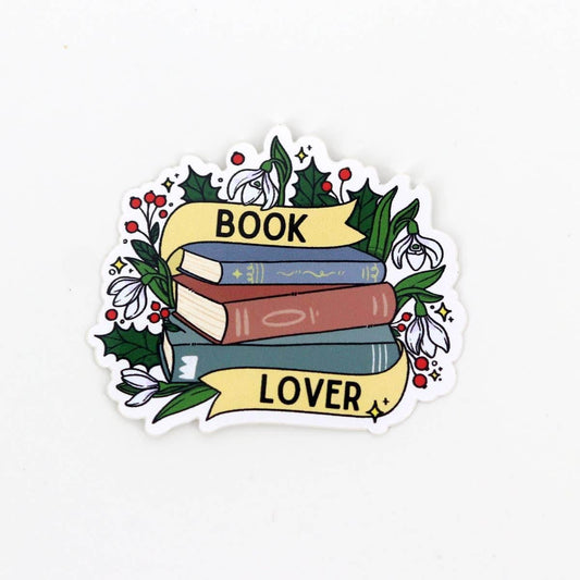 Boekliefhebber met vinylsticker - The Dreamer's Bookshop.