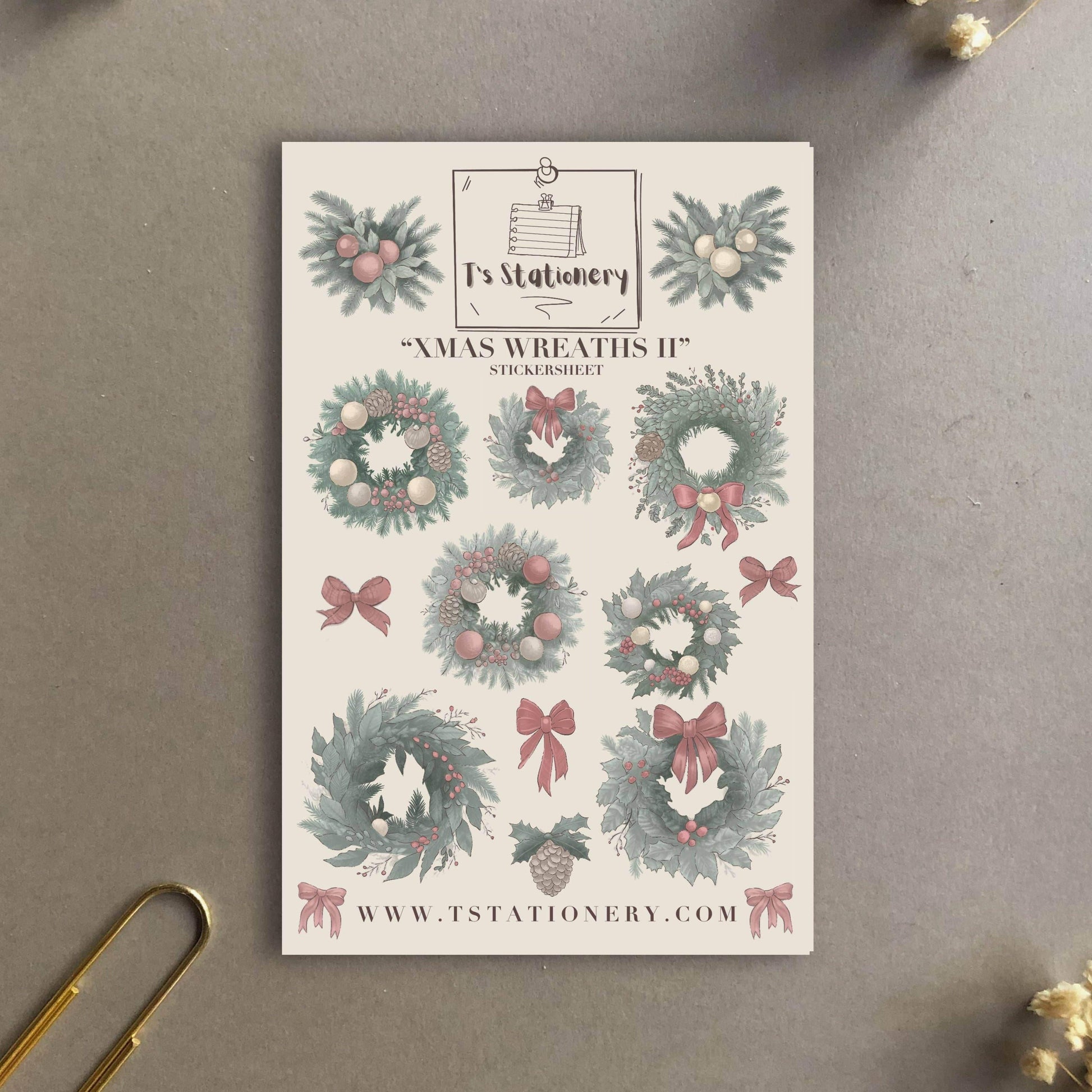 T's Stationery - „Kransen II” - The Dreamer's Bookshop.