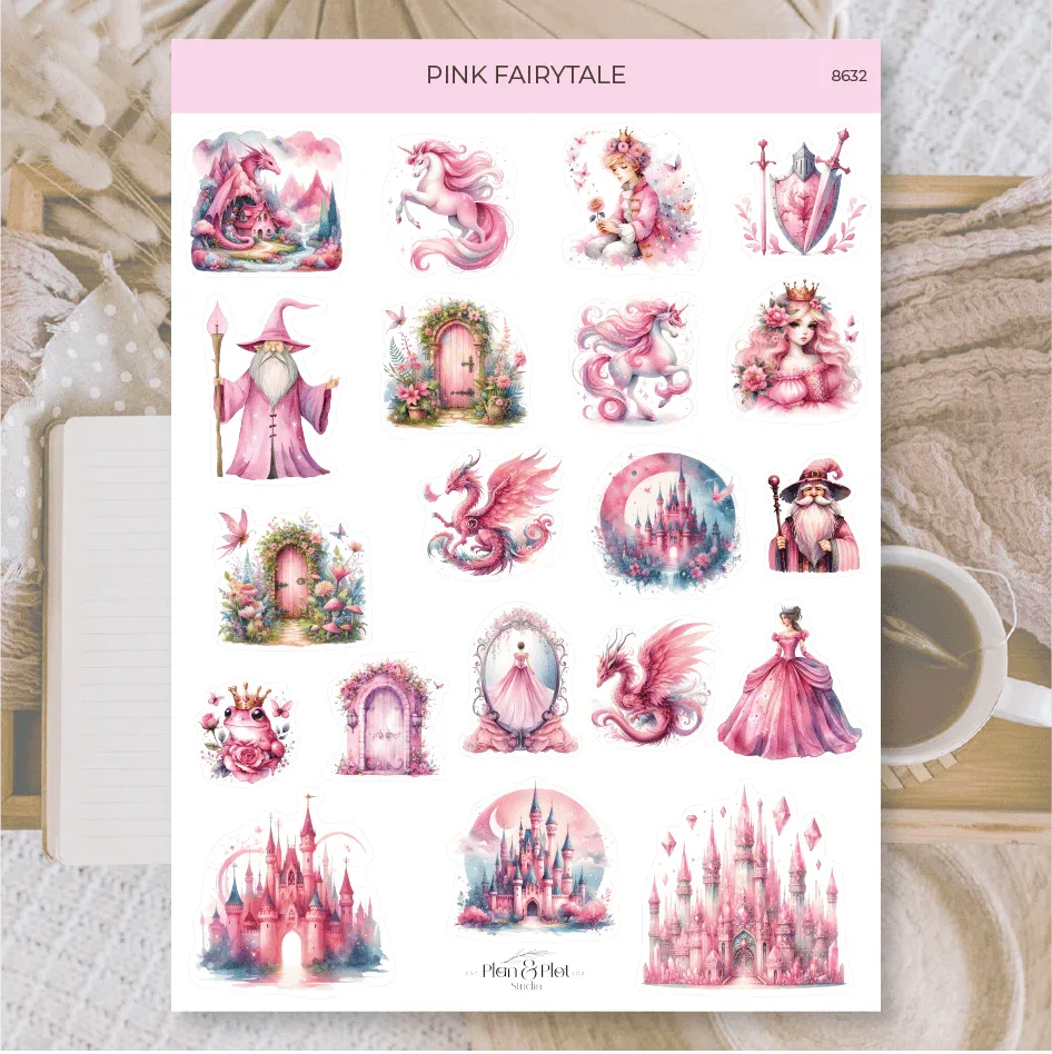 Plan & Plot Studio - Roze sprookje - stickers - The Dreamer's Bookshop.