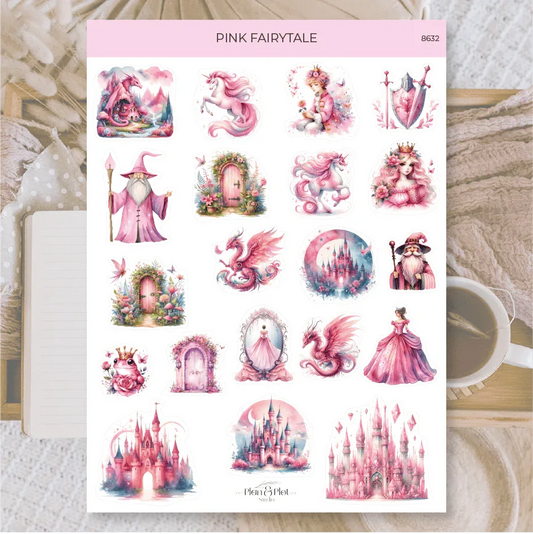 Plan & Plot Studio - Roze sprookje - stickers - The Dreamer's Bookshop.