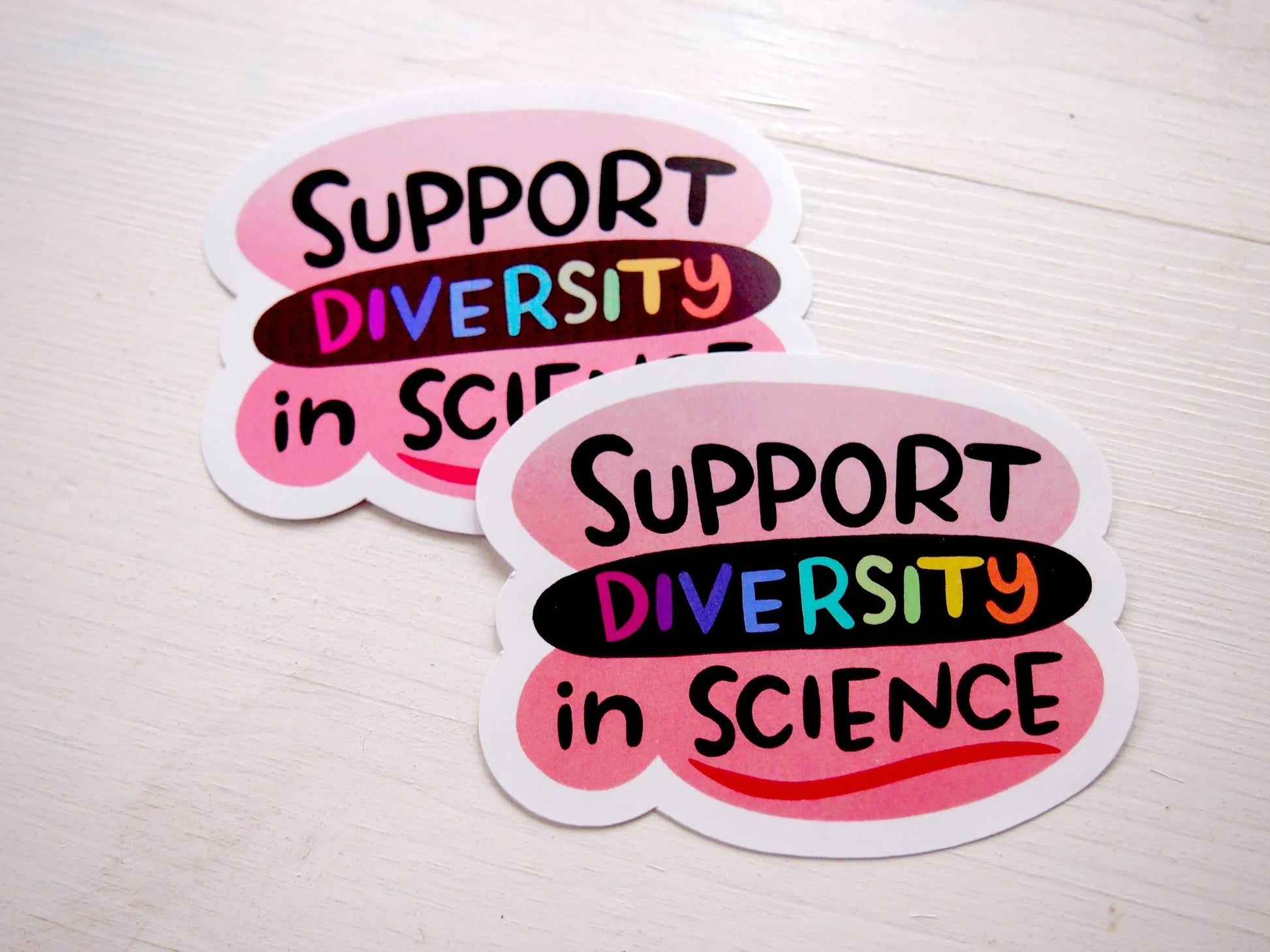 Irene Renon illustrations - Wetenschappelijke stickers, ondersteuning voor diversiteit in de wetenschap, vinyl - The Dreamer's Bookshop.