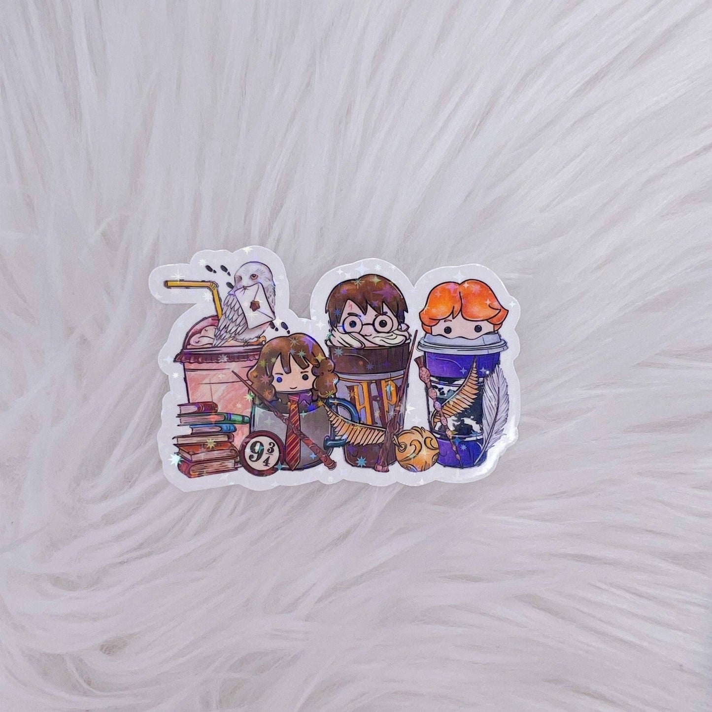AubrielBoutique - WIZARD COFFEE, gestanste glitter op vinyl - The Dreamer's Bookshop.