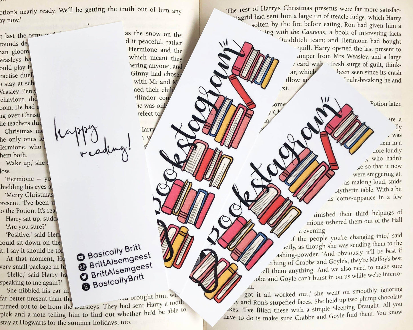 Basically Britt - Bookstagram Bookmark for Book Lovers on Instagram - The Dreamer's Bookshop.