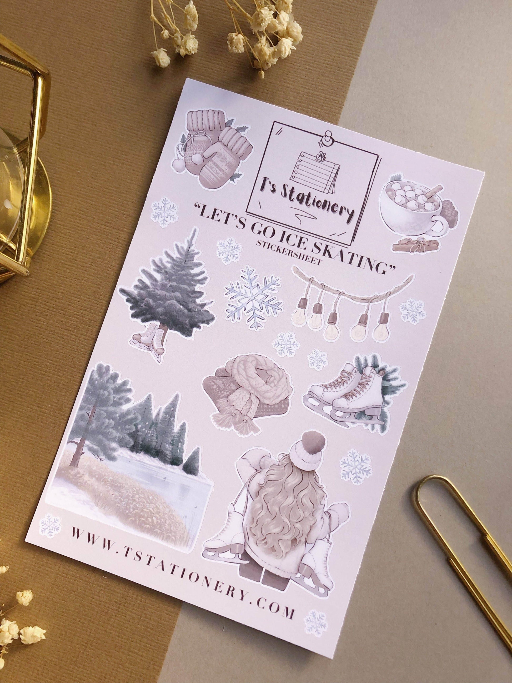 T's Stationery - „Laten we gaan schaatsen” - The Dreamer's Bookshop.