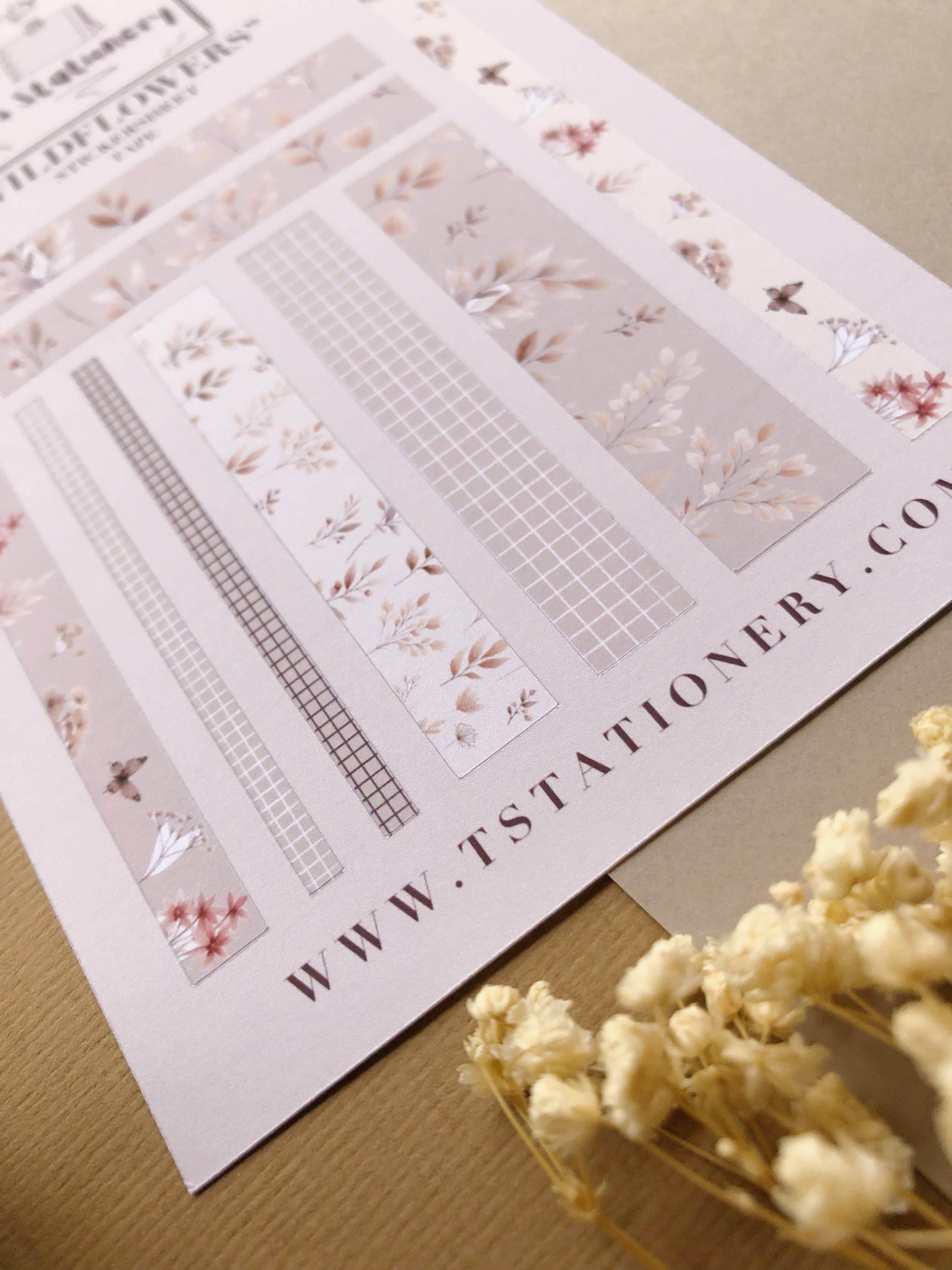 T's Stationery - Stickerveltape „Wildflower” Washi - The Dreamer's Bookshop.
