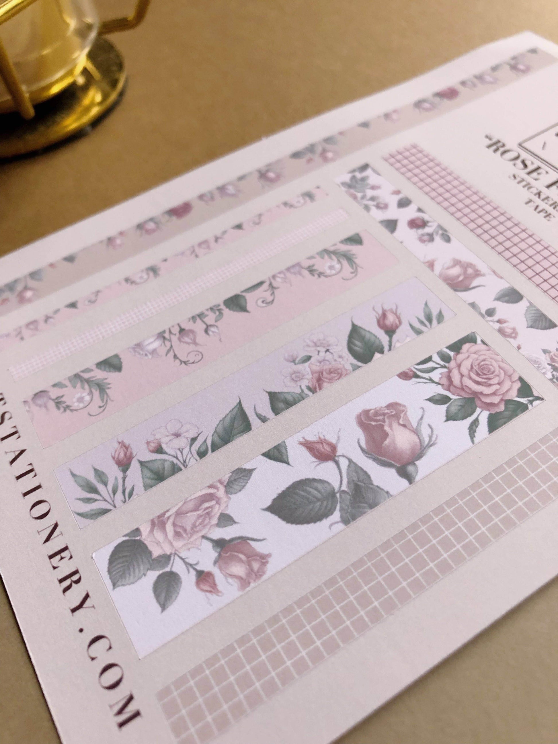 T's Stationery - Stickerveltape „Rose Floral” Washi - The Dreamer's Bookshop.