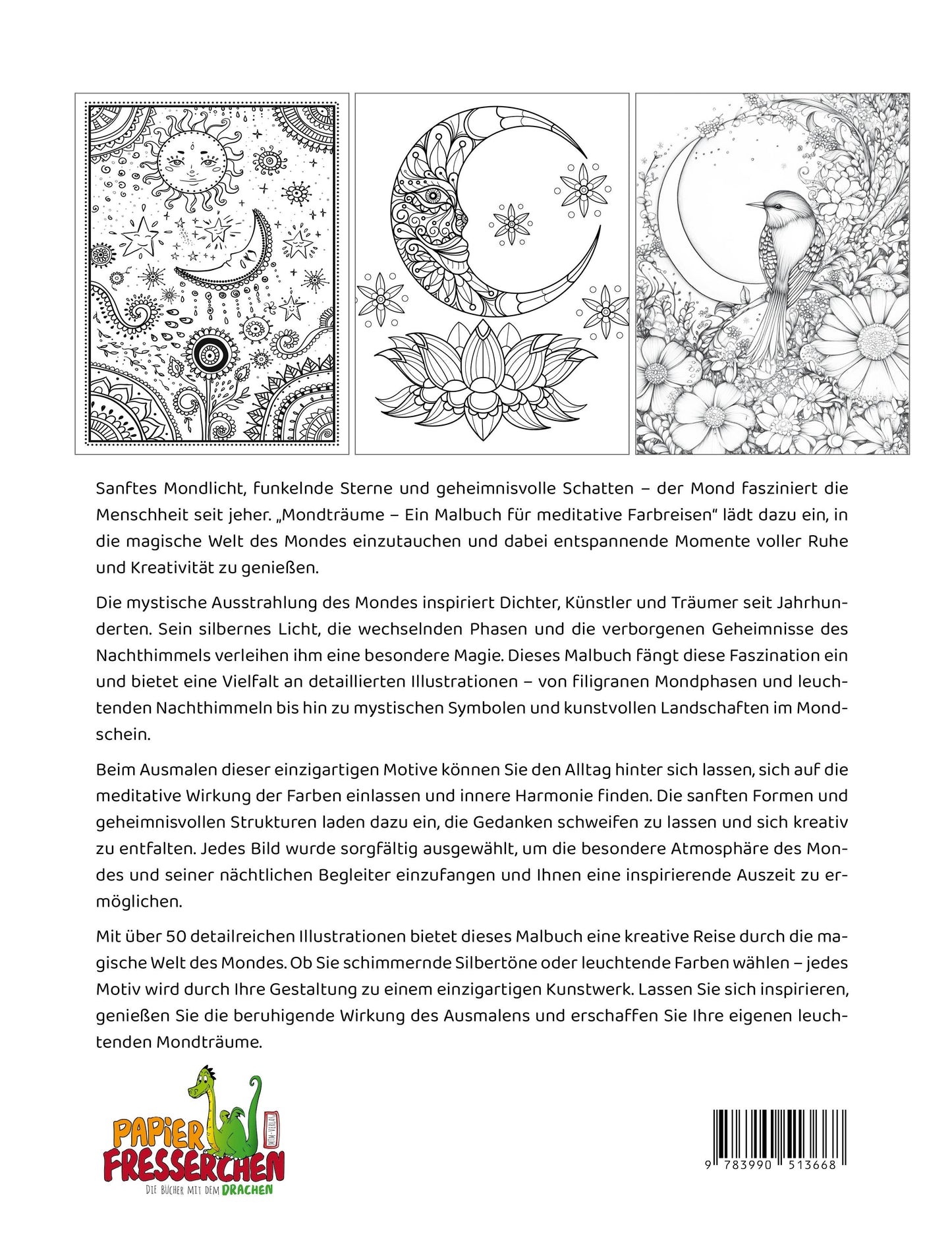 Moon Dreams - A coloring book for meditative color travel