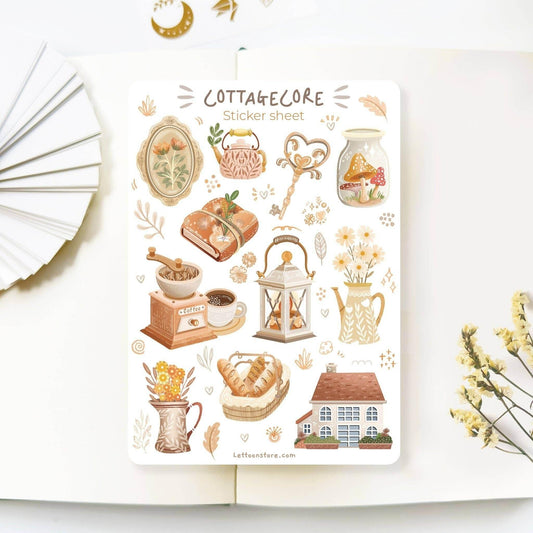 LETTOOn - Stickervel - Cottagecore - The Dreamer's Bookshop.