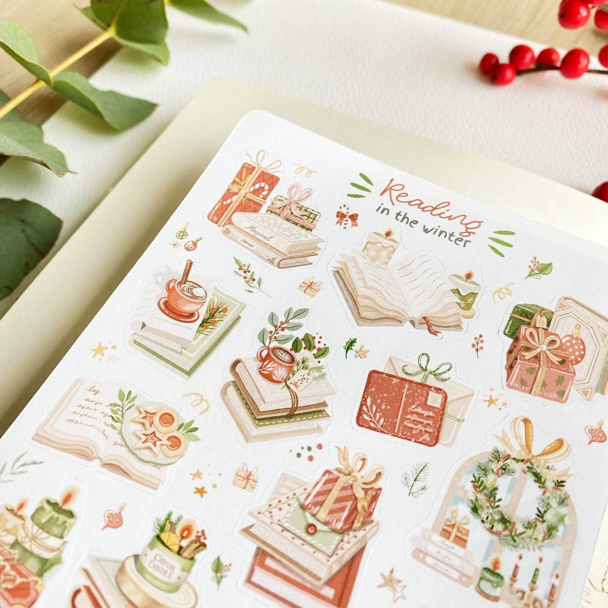 LETTOOn - Stickervel - Lezen in de winter - The Dreamer's Bookshop.