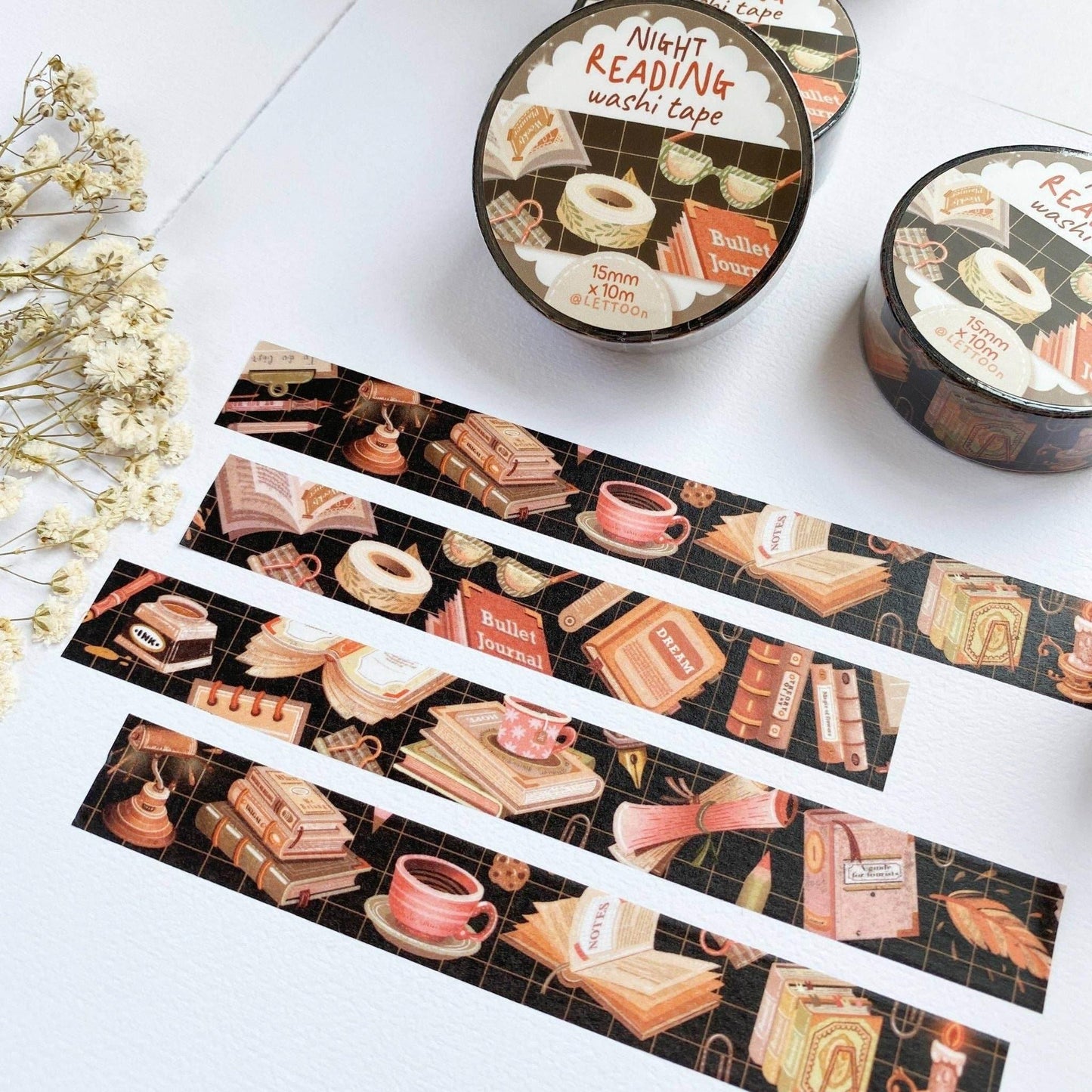 LETTOOn - Washi Tape - Lezen overdag en's avonds - The Dreamer's Bookshop.