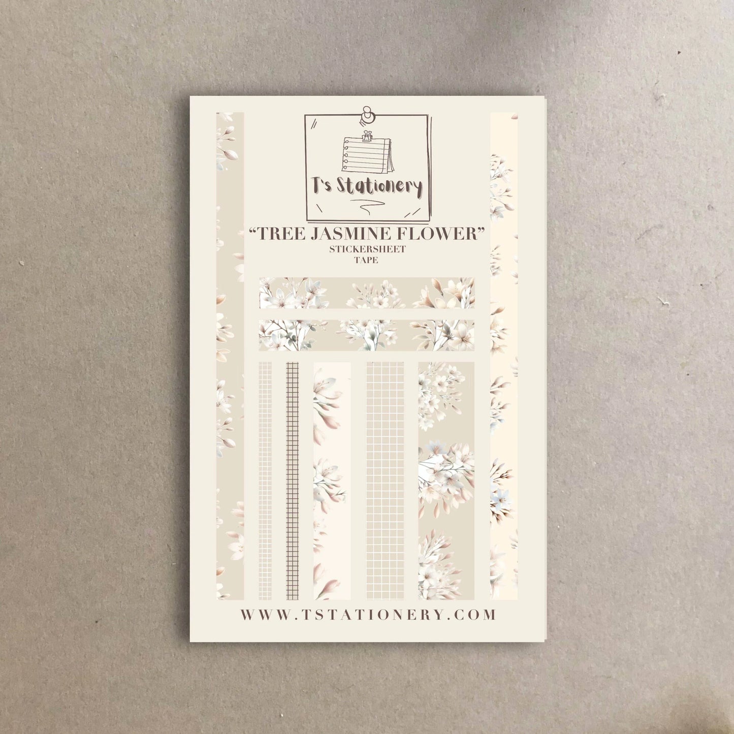 T's Stationery - Stickerveltape „Tree Jasmine Flower” Washi - The Dreamer's Bookshop.