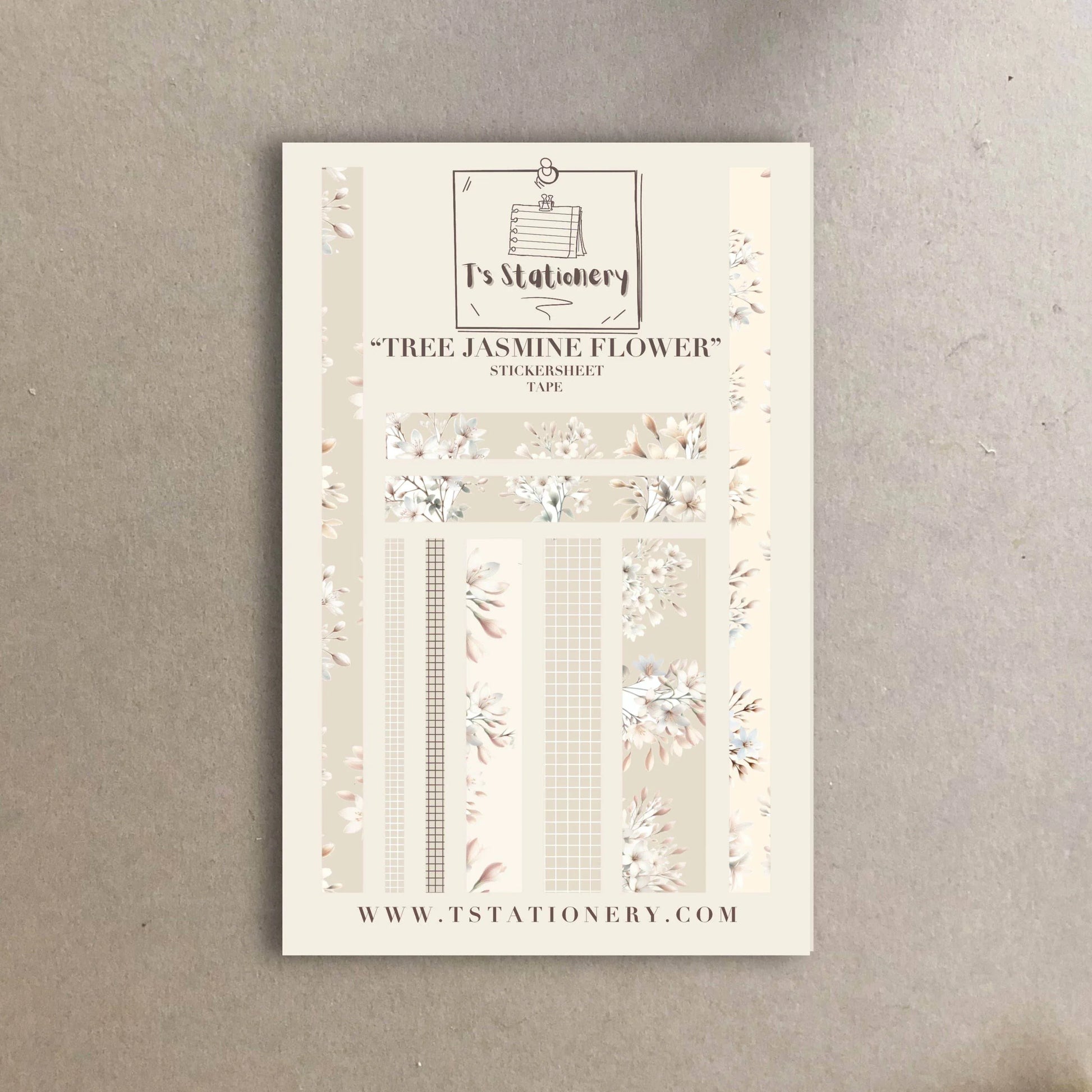 T's Stationery - Stickerveltape „Tree Jasmine Flower” Washi - The Dreamer's Bookshop.