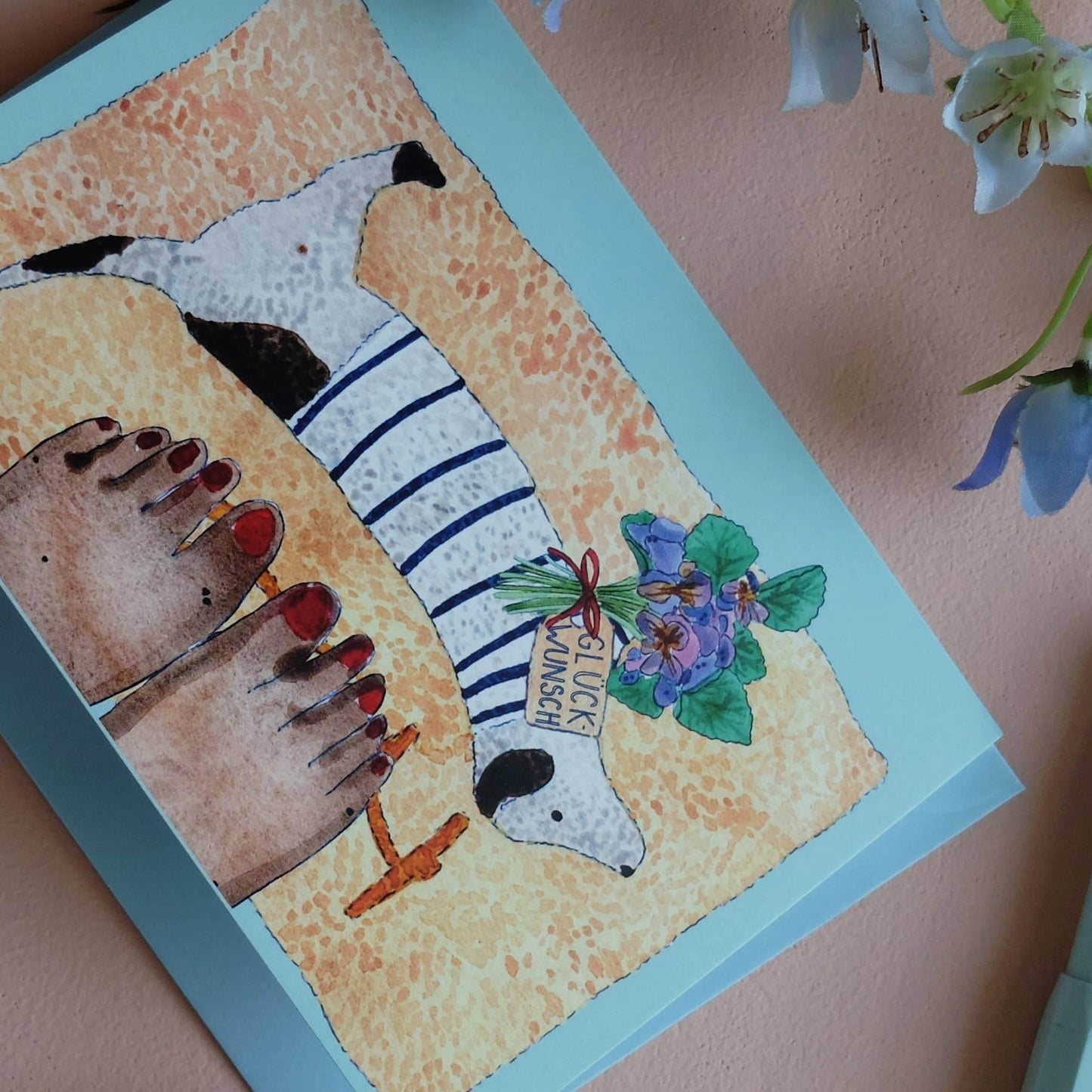 Wonder Of Today - Violet Door Mat wenskaart - The Dreamer's Bookshop.