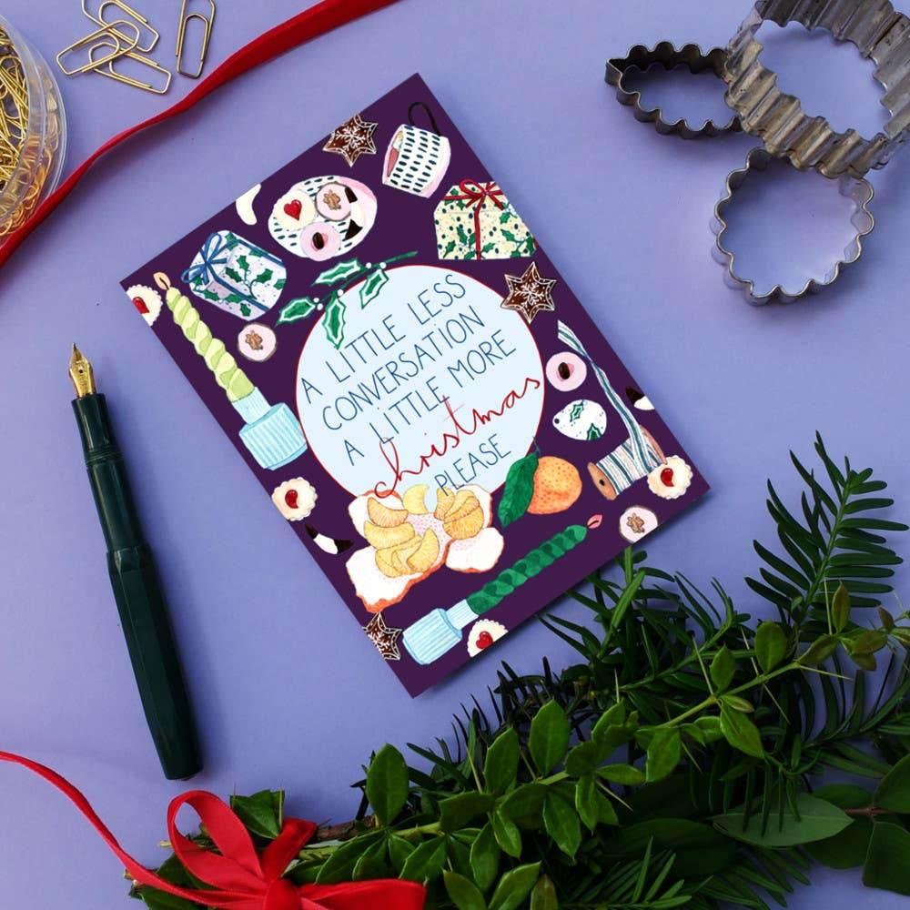 Wonder Of Today - Meer paarse kerstkaart - The Dreamer's Bookshop.