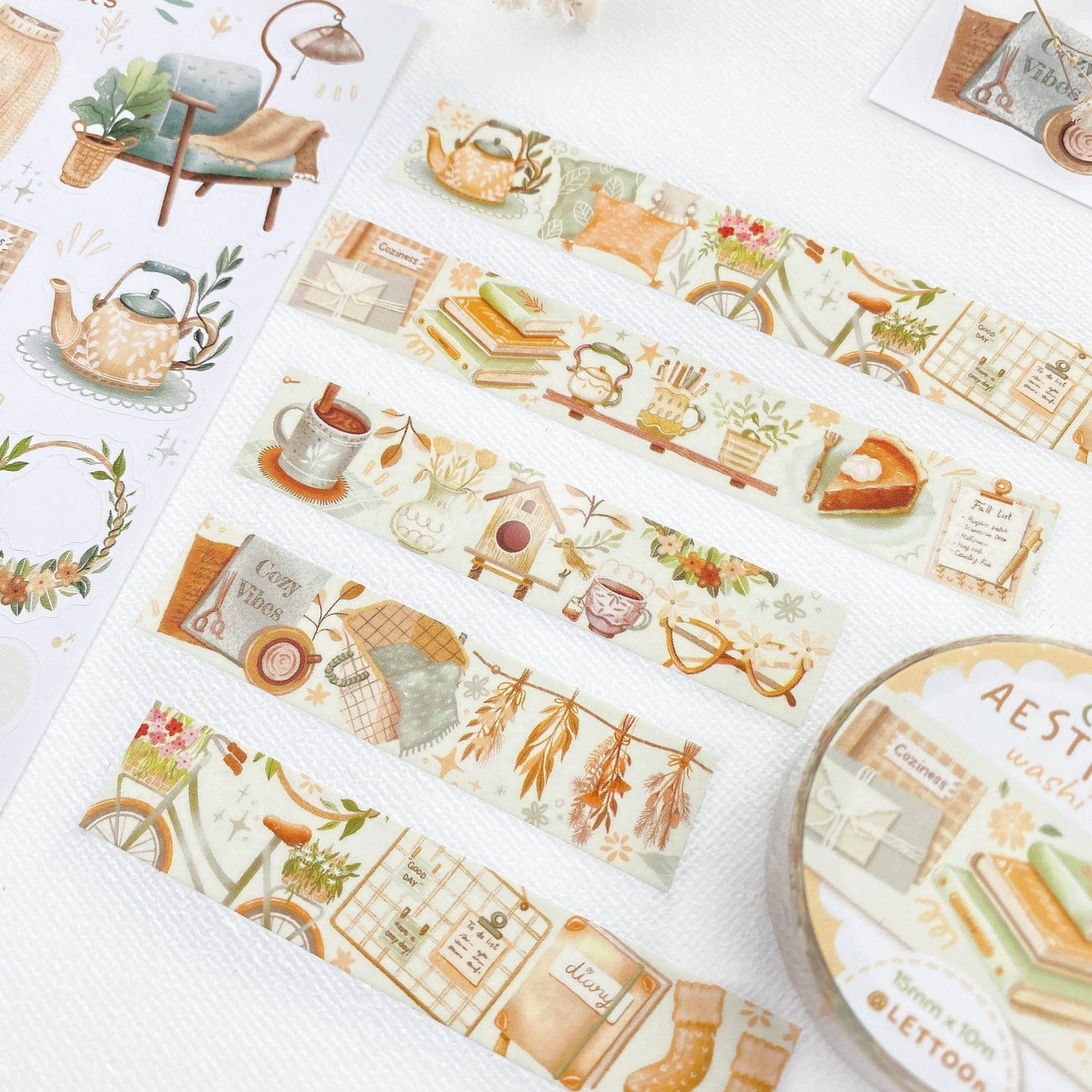 LETTOOn - Washi Tape - Gezellige esthetiek - The Dreamer's Bookshop.