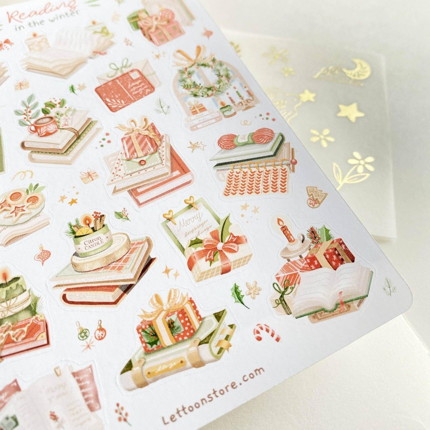 LETTOOn - Stickervel - Lezen in de winter - The Dreamer's Bookshop.