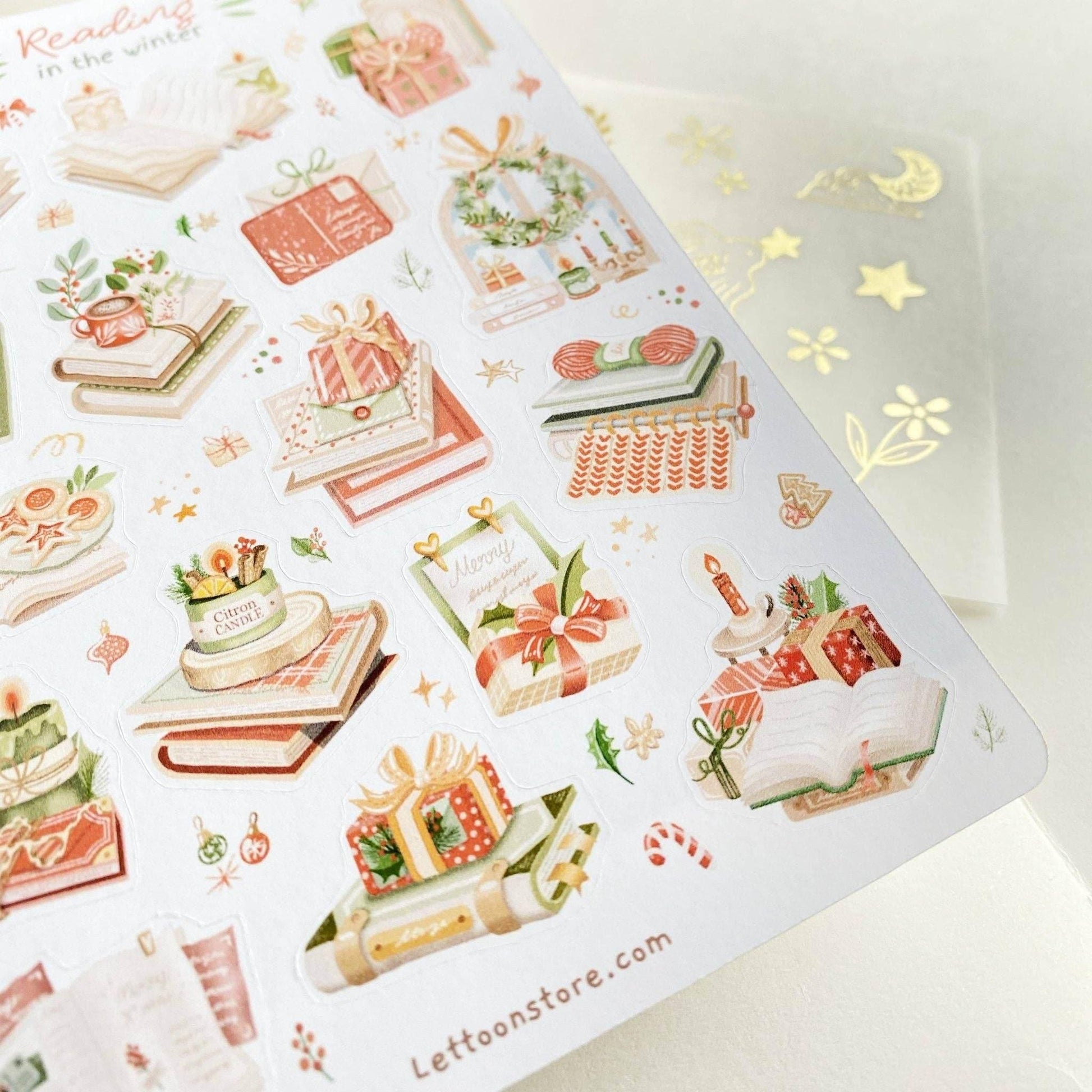 LETTOOn - Stickervel - Lezen in de winter - The Dreamer's Bookshop.