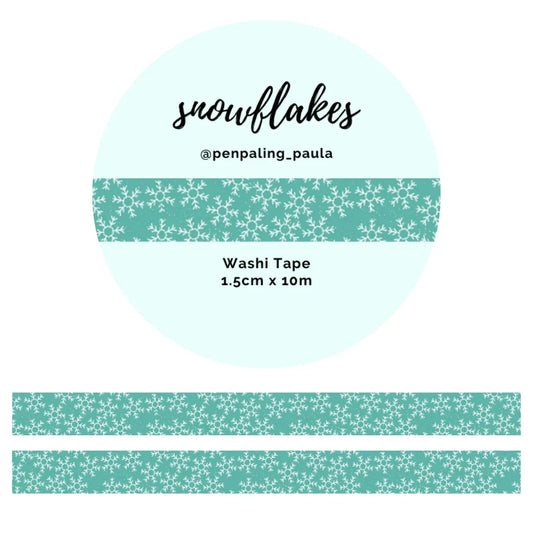Penpaling Paula - Sneeuwvlokken - Washi Tape - The Dreamer's Bookshop.