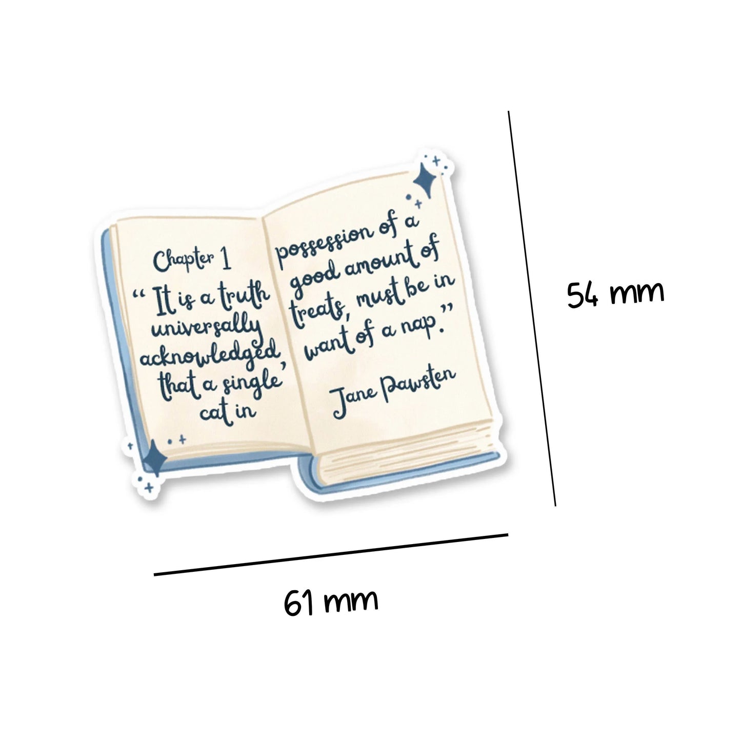 My Sweet Paper Card - Oggy's Club - Pawride en Purrjudice - Uitgestanste sticker - The Dreamer's Bookshop.