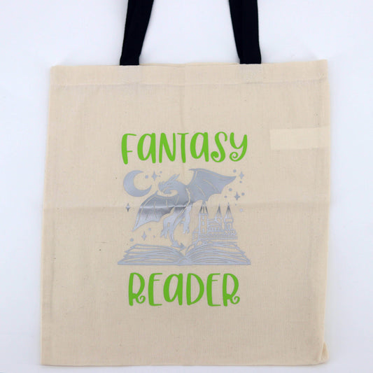 Bookish Goods - Draagtas Fantasy Reader Groen - The Dreamer's Bookshop.