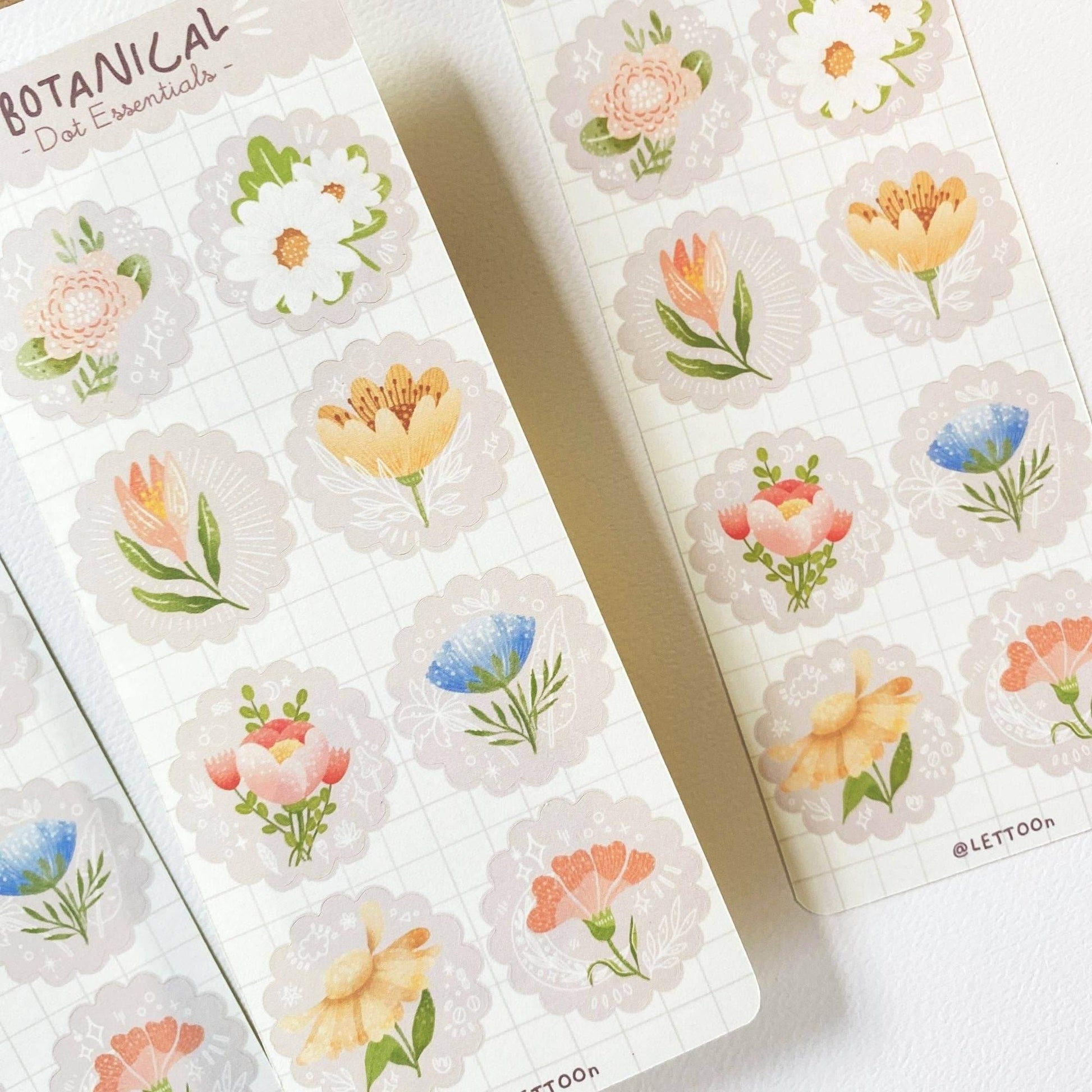 LETTOOn - Stickervel - Botanisch - The Dreamer's Bookshop.