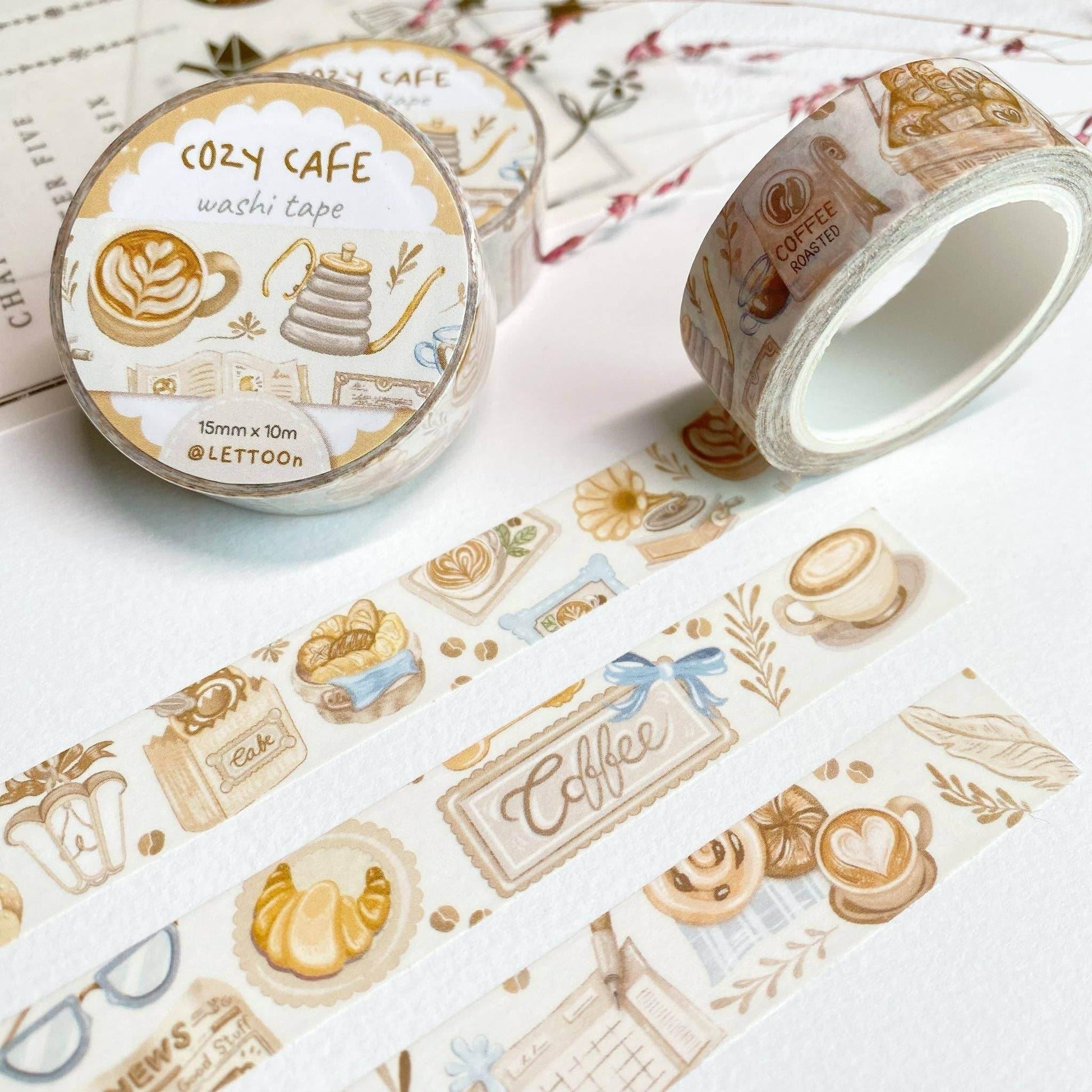 LETTOOn - Washi Tape - Gezellig café - The Dreamer's Bookshop.