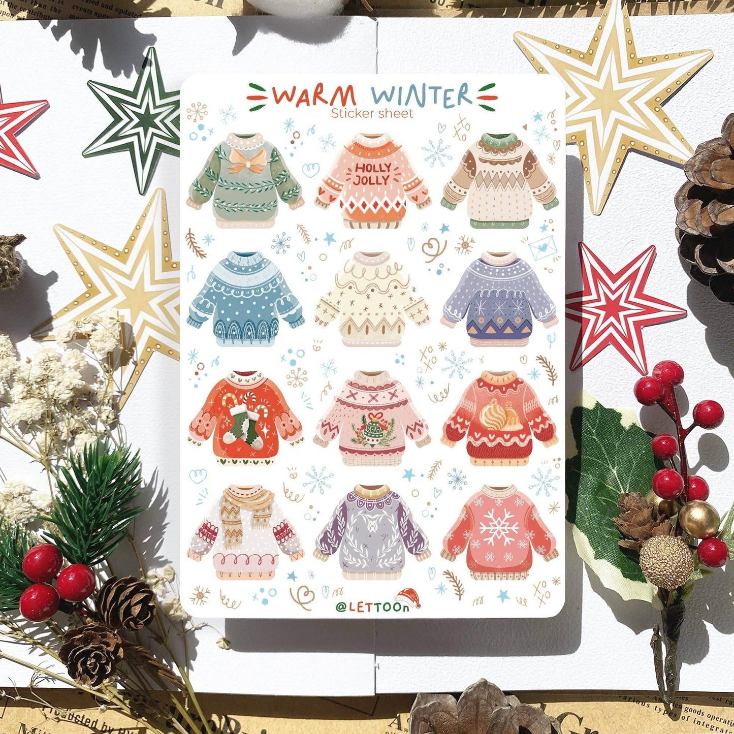 LETTOOn - Stickervel - Warme Winter - The Dreamer's Bookshop.