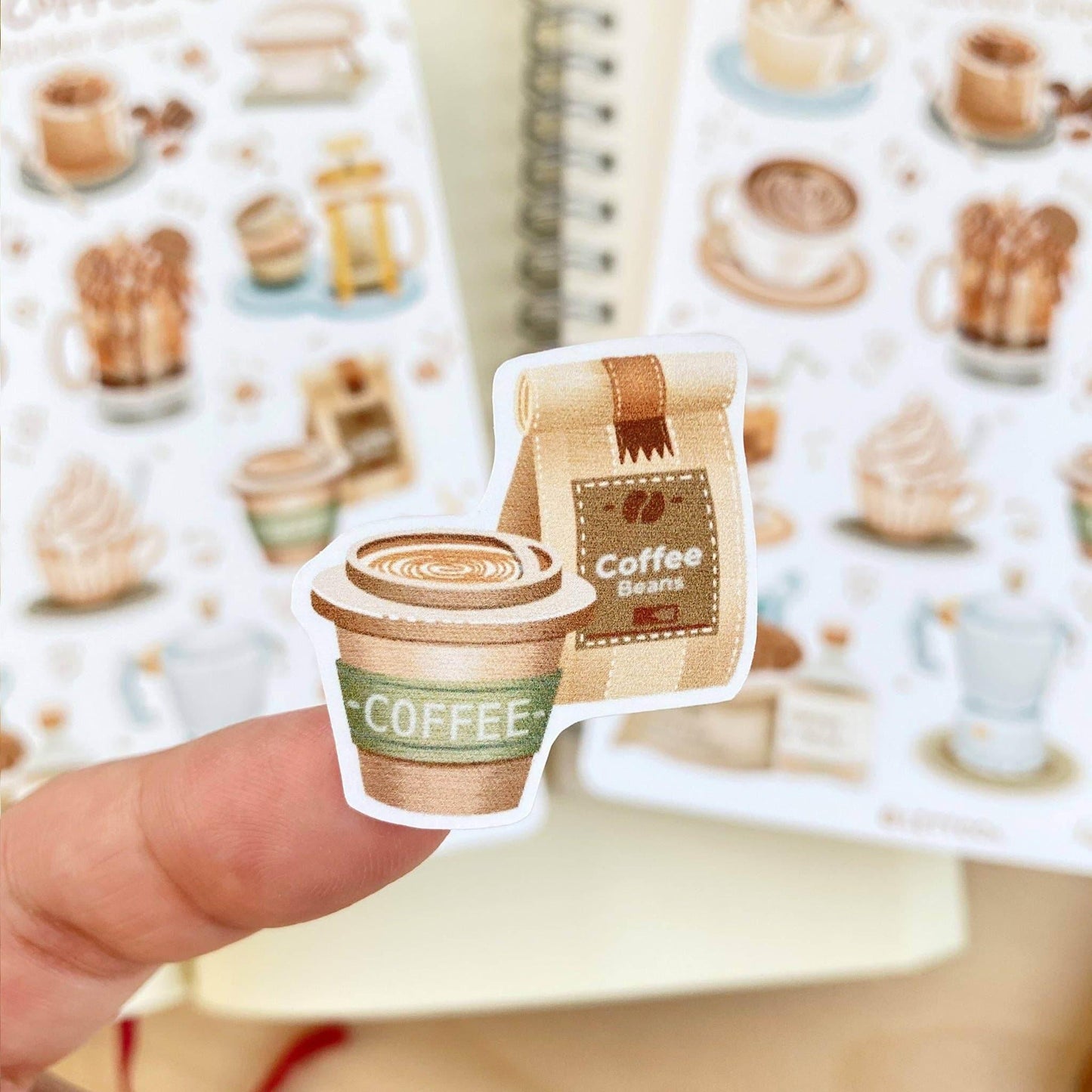 LETTOOn - Stickervel - Koffie - The Dreamer's Bookshop.