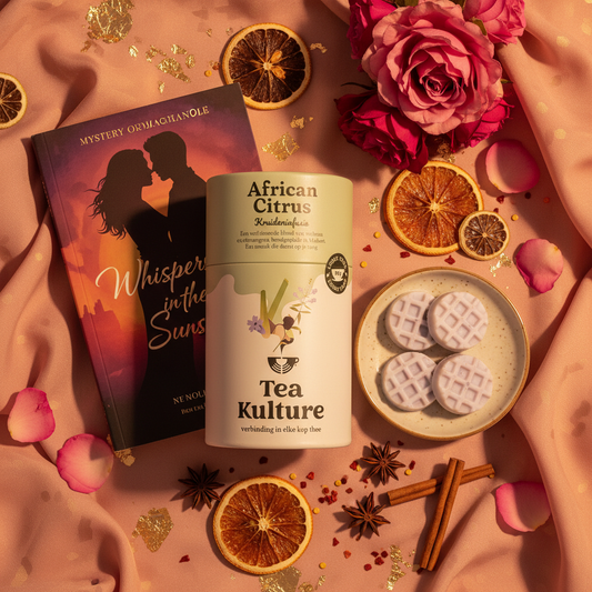 The Dreamer's Box – Romance & Spice: African Citrus tea, Cirabella Liefdeselixer wax melt and mystery romance book